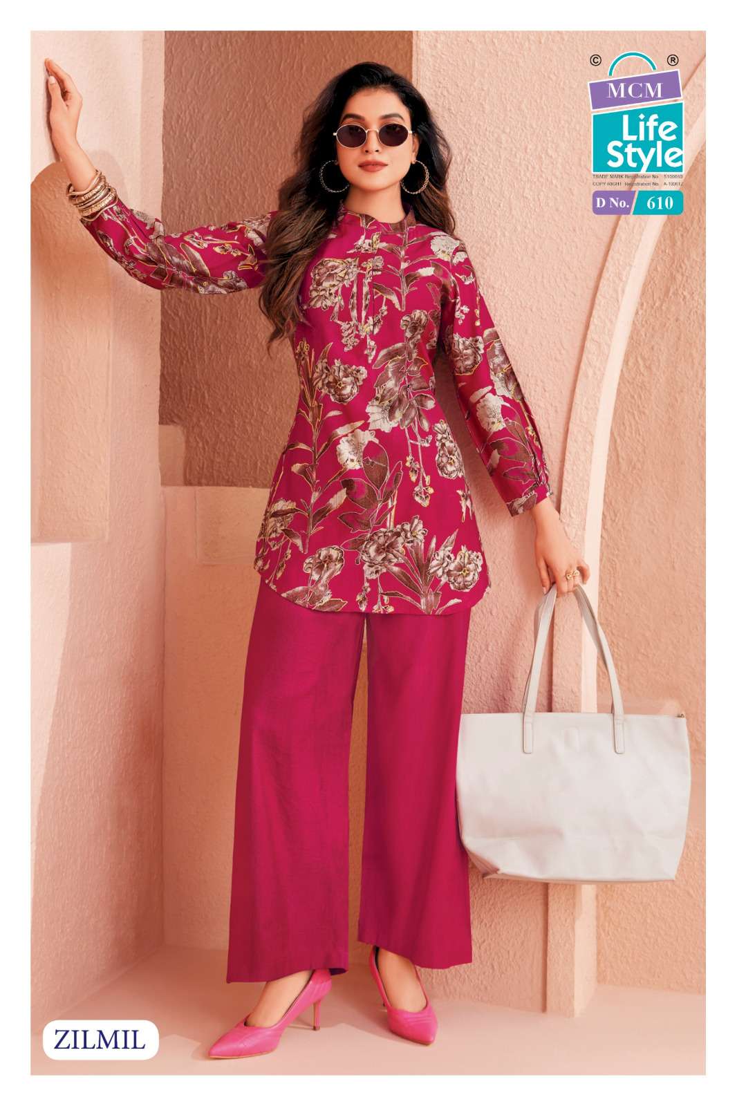 MCM LIFESTYLE ZILMIL VOL 6 FANCY READY TO WEAR LADIES TOP WITH PLAZZO PAIR 