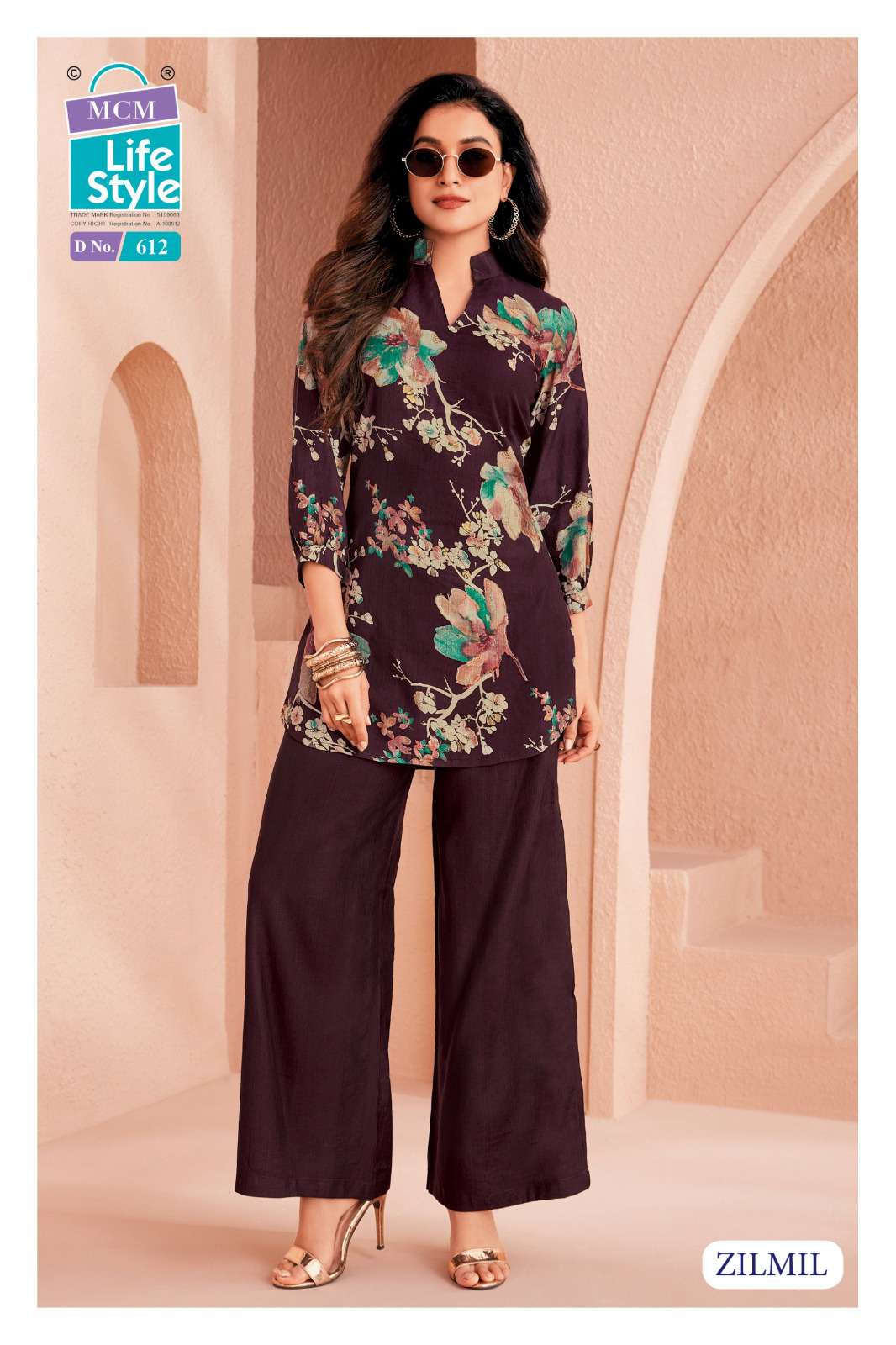 MCM LIFESTYLE ZILMIL VOL 6 FANCY READY TO WEAR LADIES TOP WITH PLAZZO PAIR 