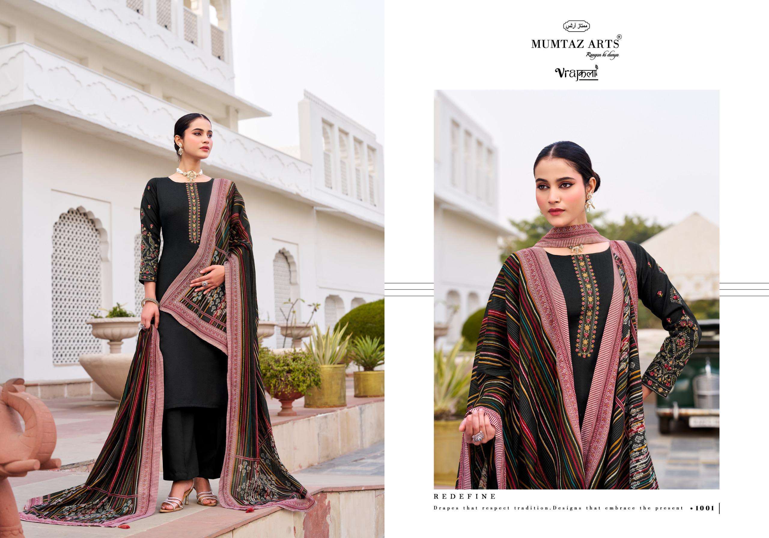 MUMTAZ ARTS JAMDANI VISCOSE DIGITAL PRINT WITH FANCY WORK SUIT