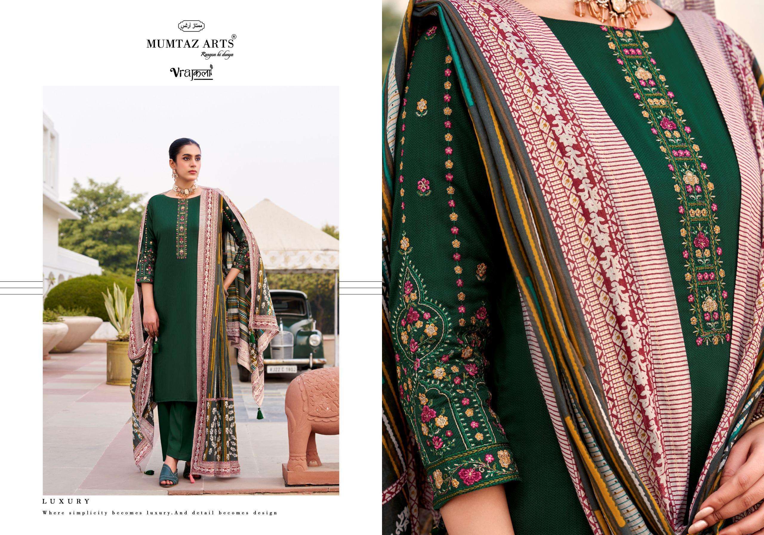 MUMTAZ ARTS JAMDANI VISCOSE DIGITAL PRINT WITH FANCY WORK SUIT