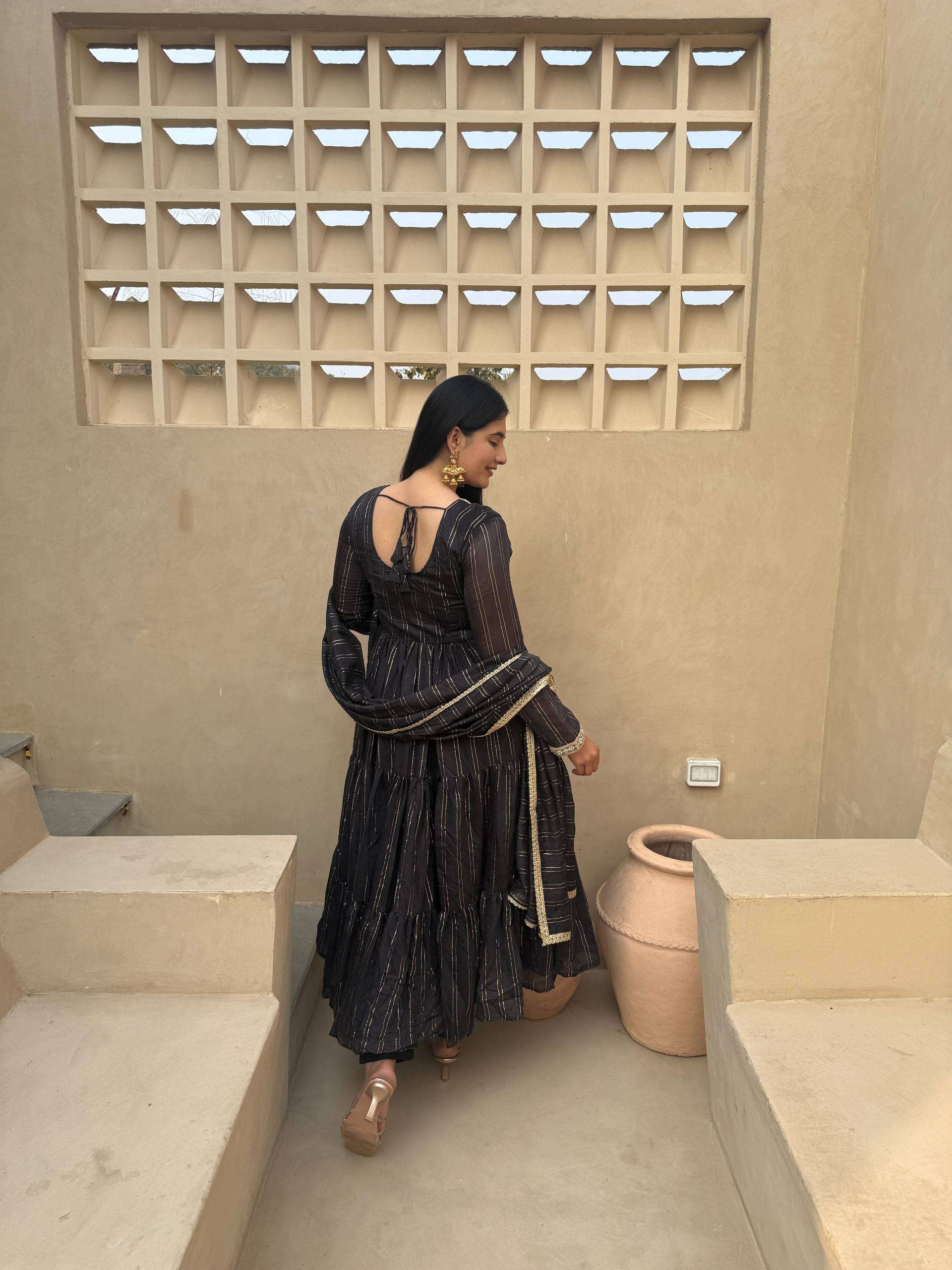 ND 5068 SILK DESIGNER WORK PARTY WEAR ANARKALI GOWN STYLE SUIT