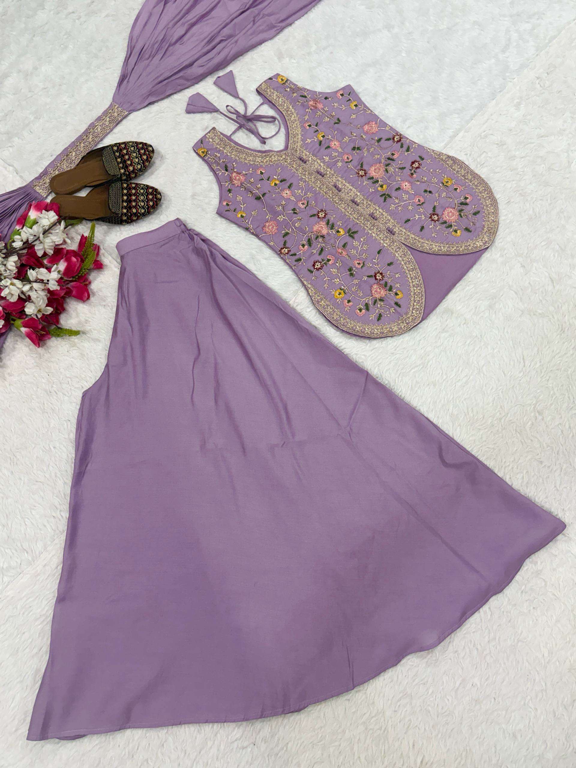 ND 5071 SILK BEAUTIFUL DESIGNER LOOK PARTY WEAR LADIES SUIT