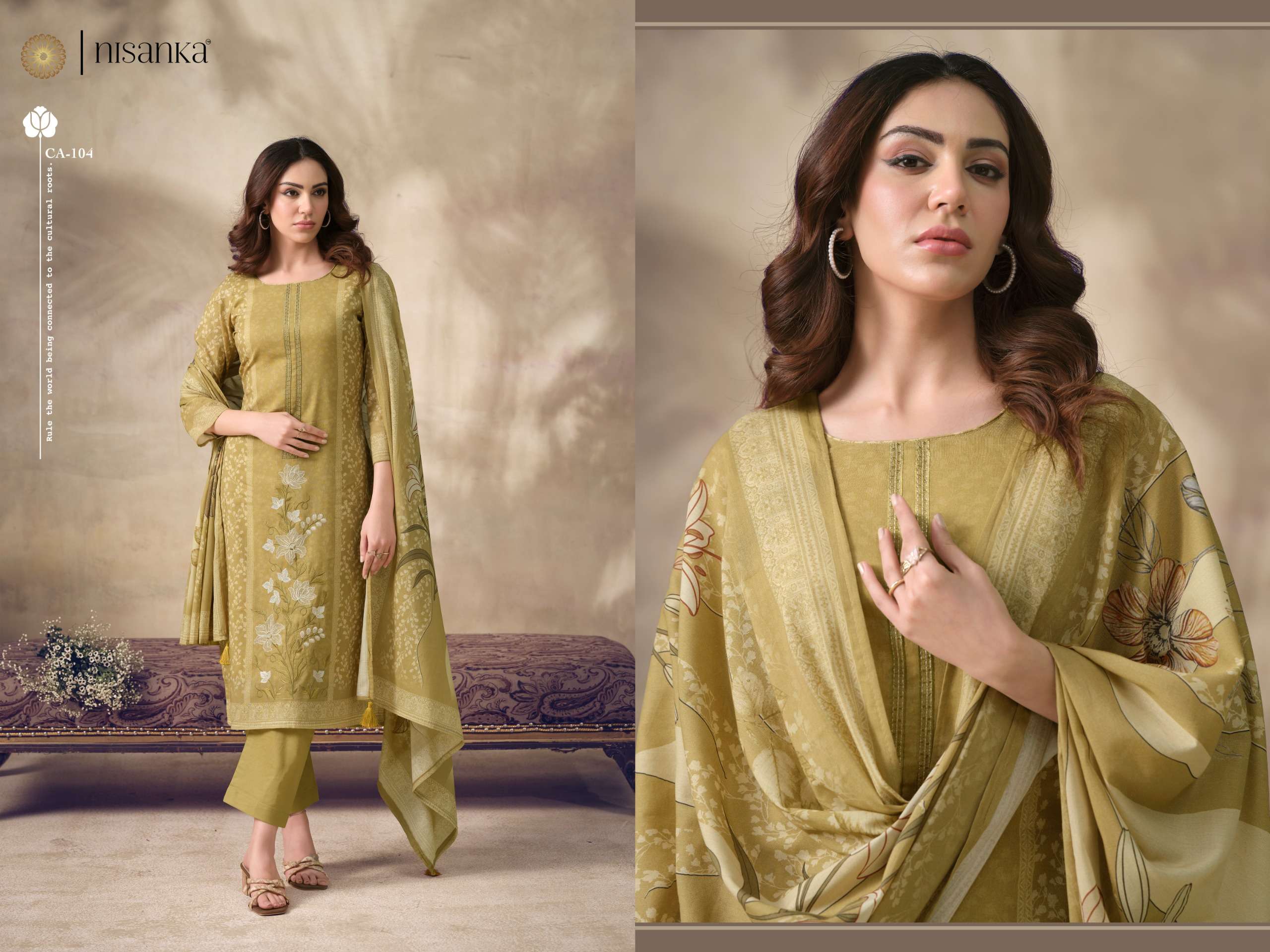 NISANKA LIFESTYLES CASHMERE VOL 6 LAWN COTTON DIGITAL PRINT WITH FANCY WORK SUIT