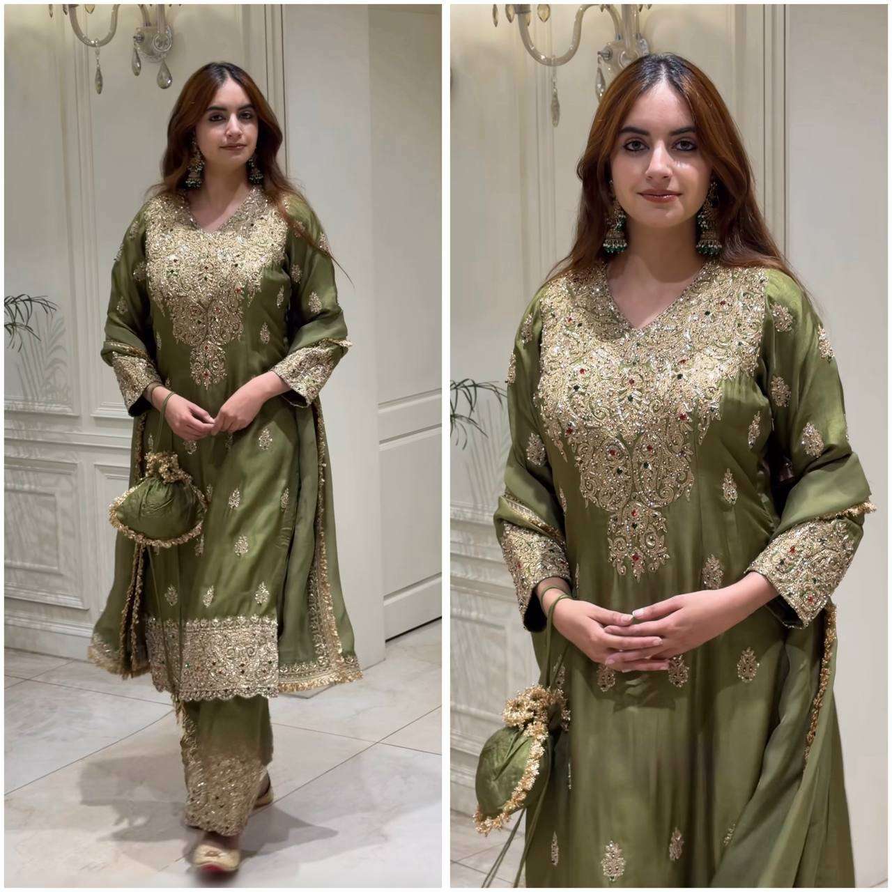 NSR 906 ROMAN SILK WITH HEAVY EMBROIDERY DESIGNER WORK WEDDING FUNCTION WEAR SUIT