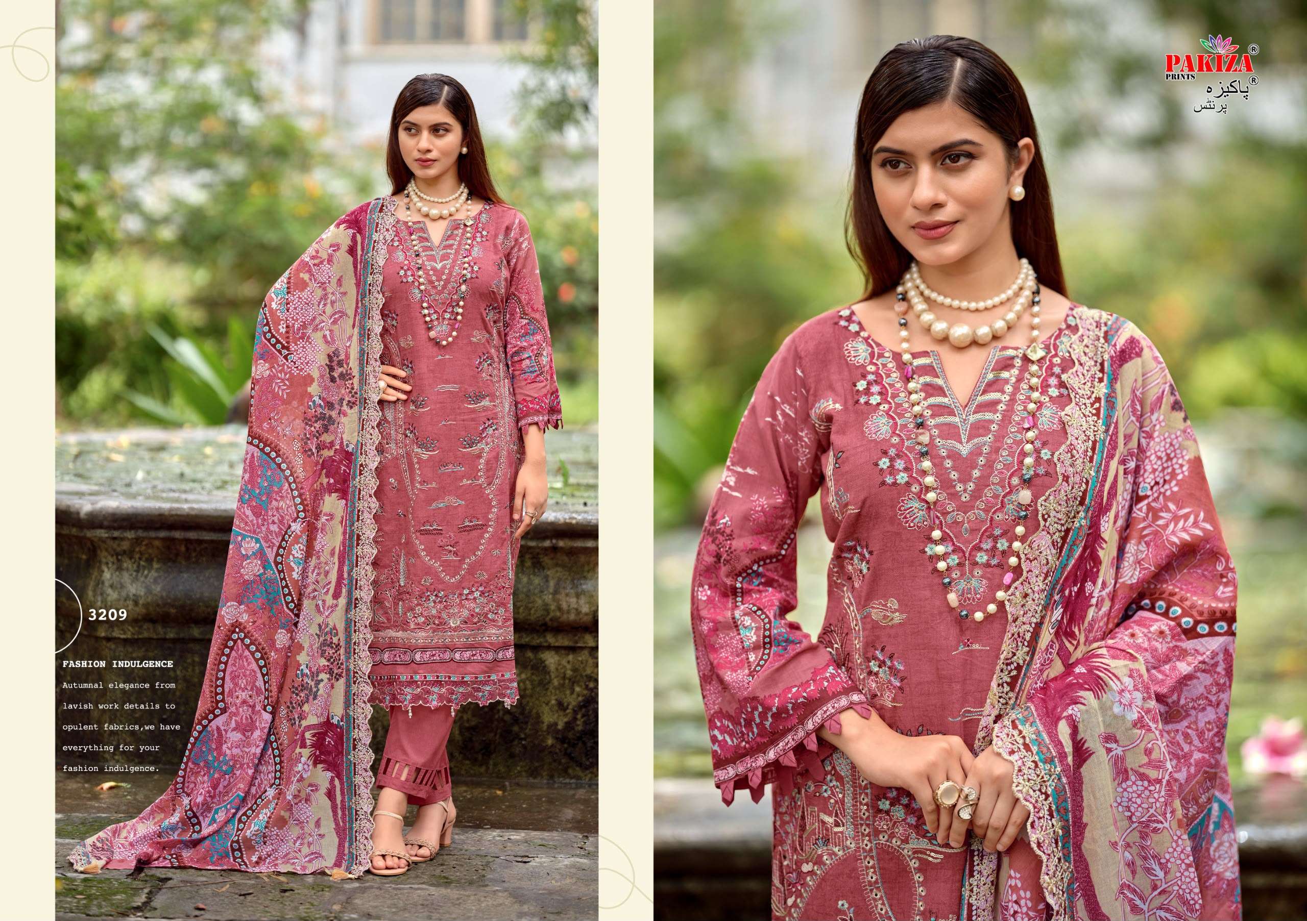 PAKIZA PRINTS FARAH VOL 32 LAWN COTTON PRINT WITH FANCY EMBROIDERY WORK SUIT