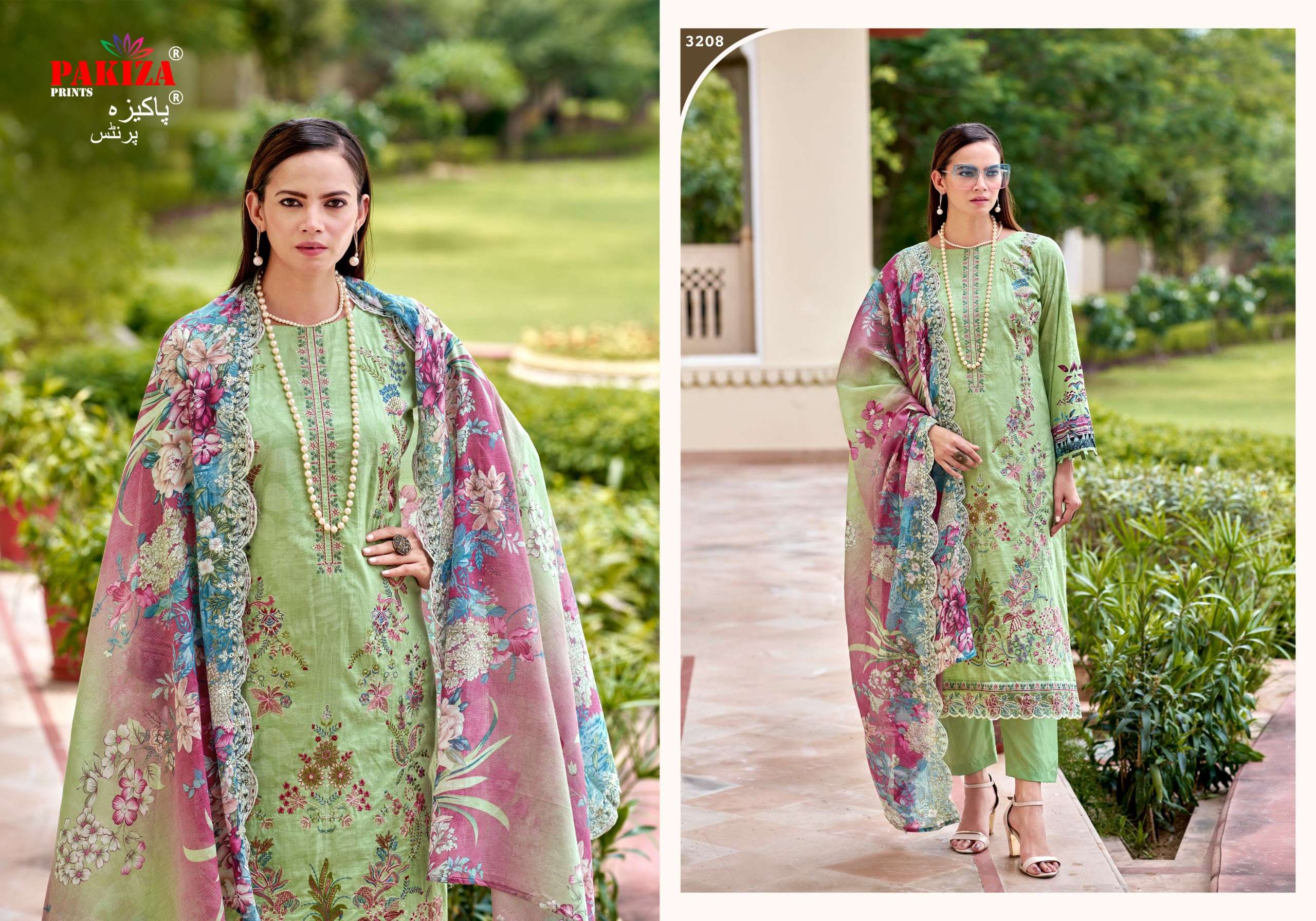 PAKIZA PRINTS FARAH VOL 32 LAWN COTTON PRINT WITH FANCY EMBROIDERY WORK SUIT