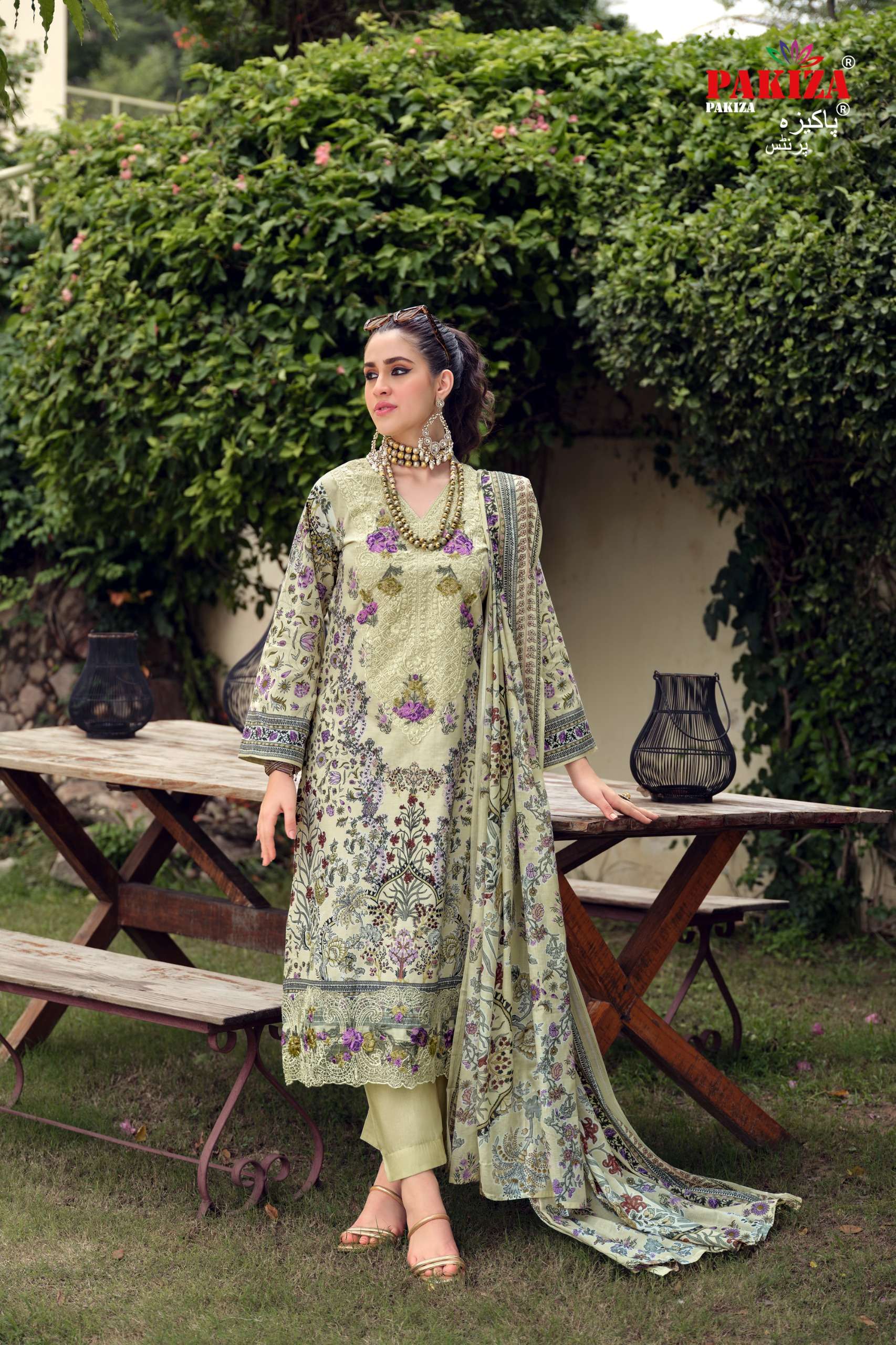 PAKIZA PRINTS GULNAWAZ VOL 23 LAWN COTTON DIGITAL PRINTED WITH EMBROIDERY WORK SUIT