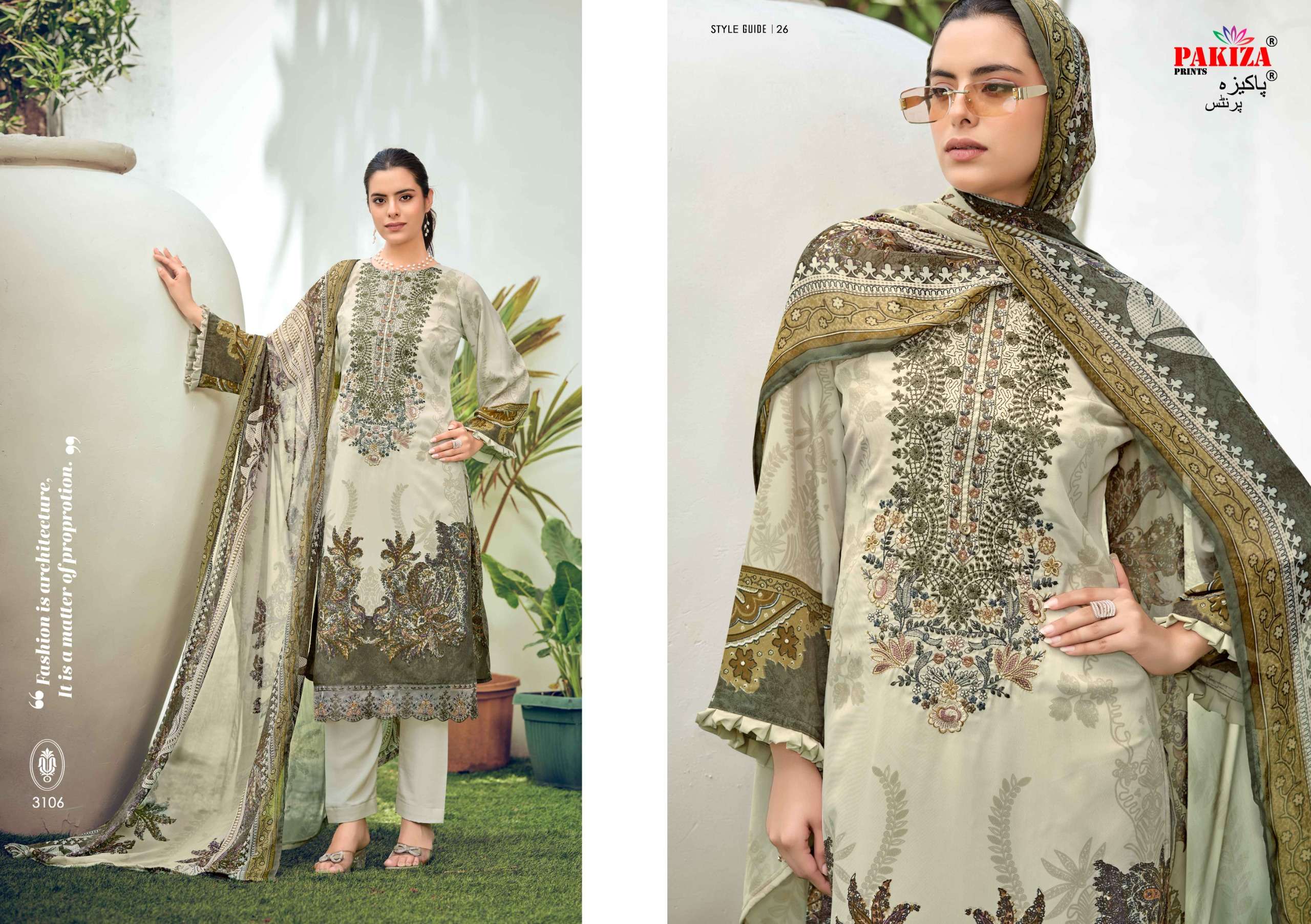 PAKIZA PRINTS REHNUMA VOL 31 CREPE DIGITAL PRINT WITH FANCY WORK SUIT