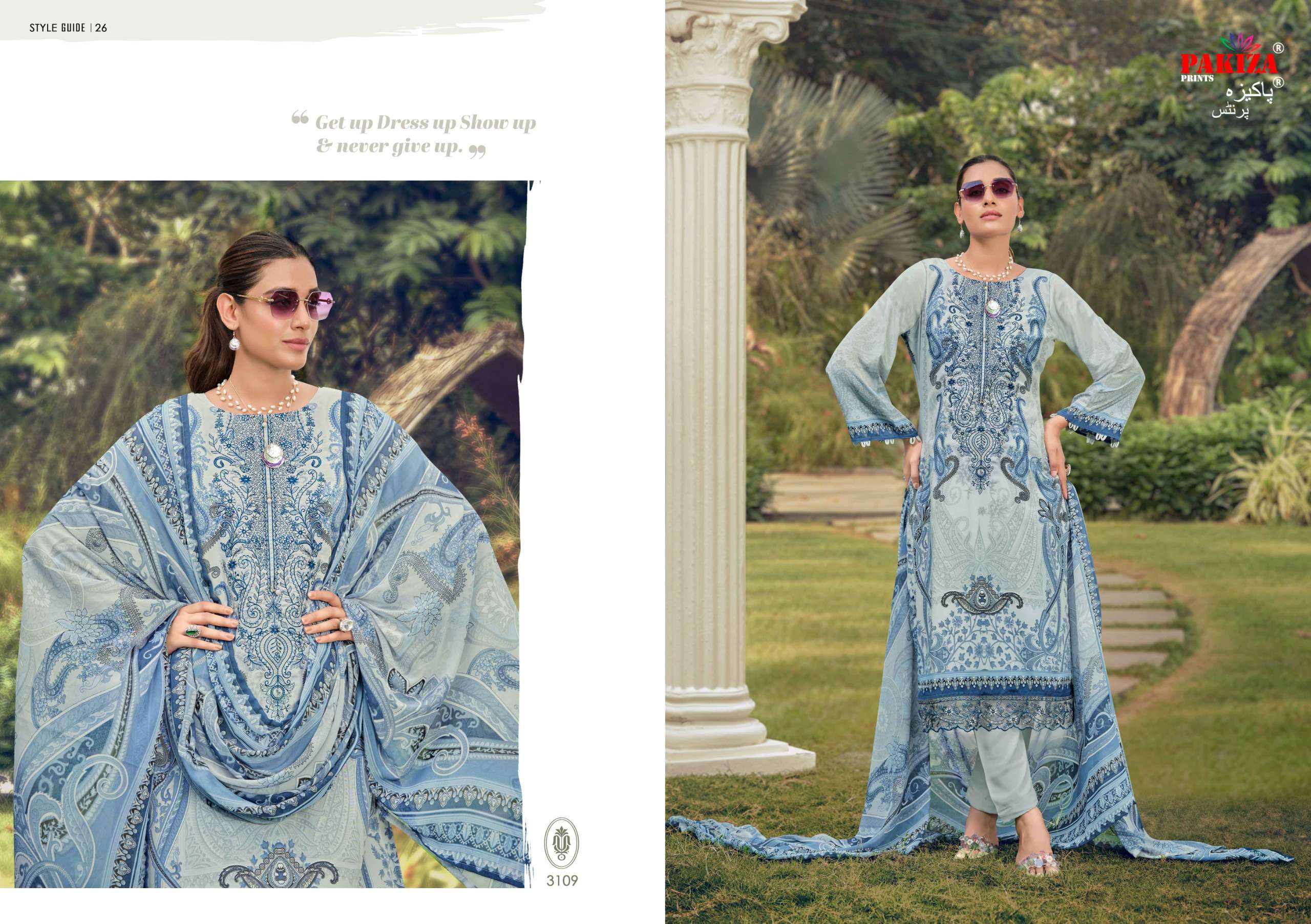 PAKIZA PRINTS REHNUMA VOL 31 CREPE DIGITAL PRINT WITH FANCY WORK SUIT