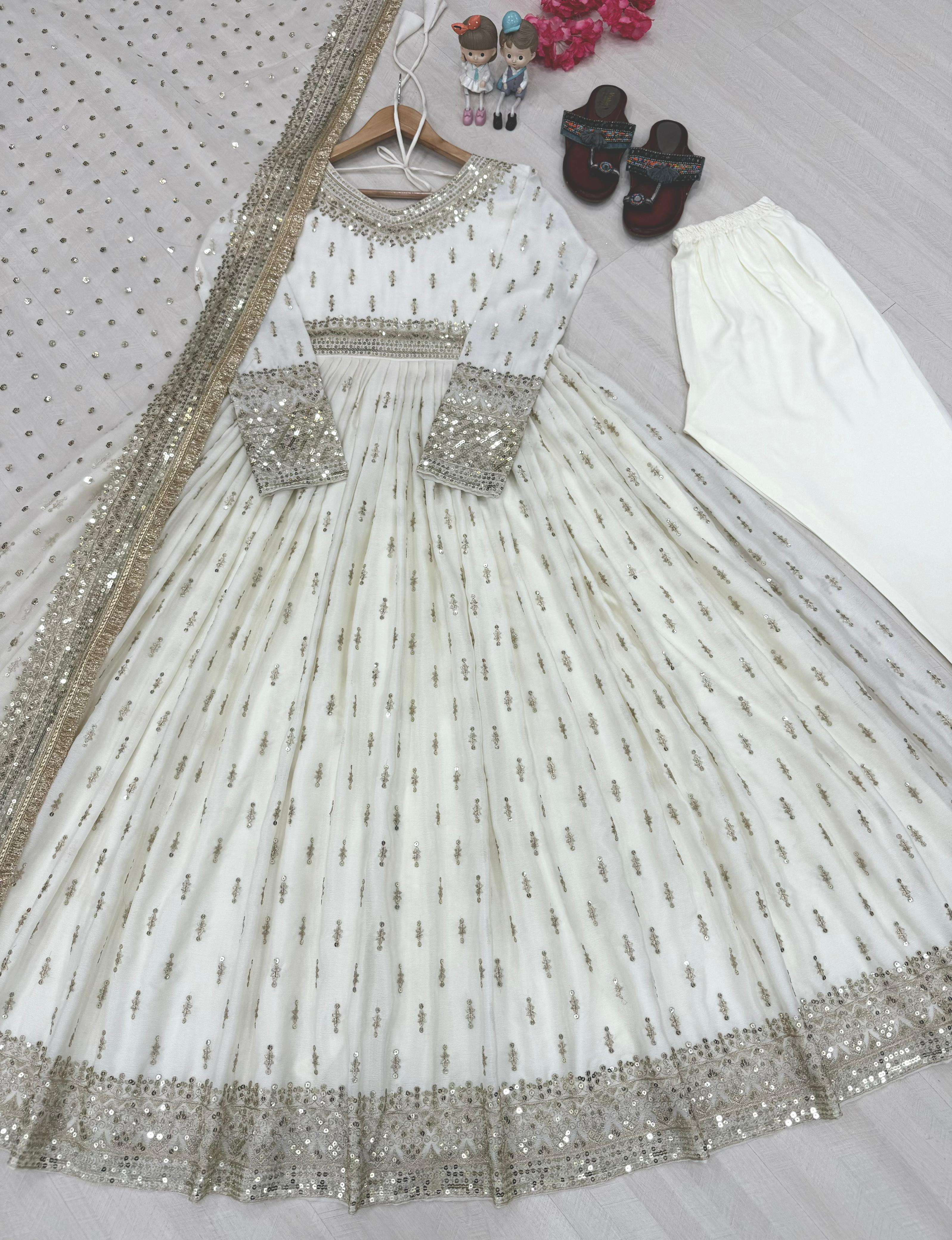 PD 1111 SILK DESIGNER PARTY WEAR ANARKALI GOWN DRESS