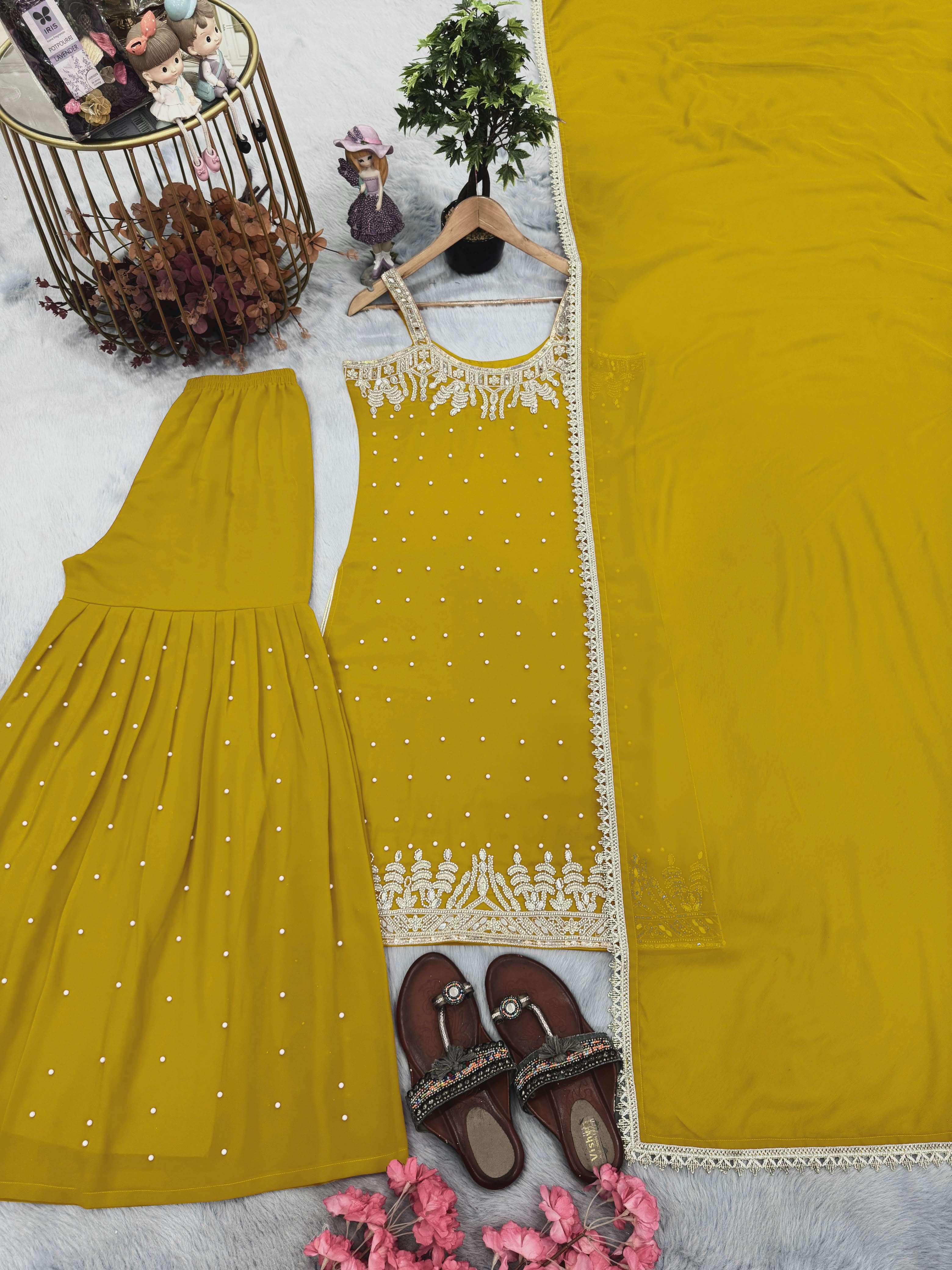 PD 1133 GEORGETTE PREETY LOOK DESIGNER PARTY WEAR LADIES SUIT