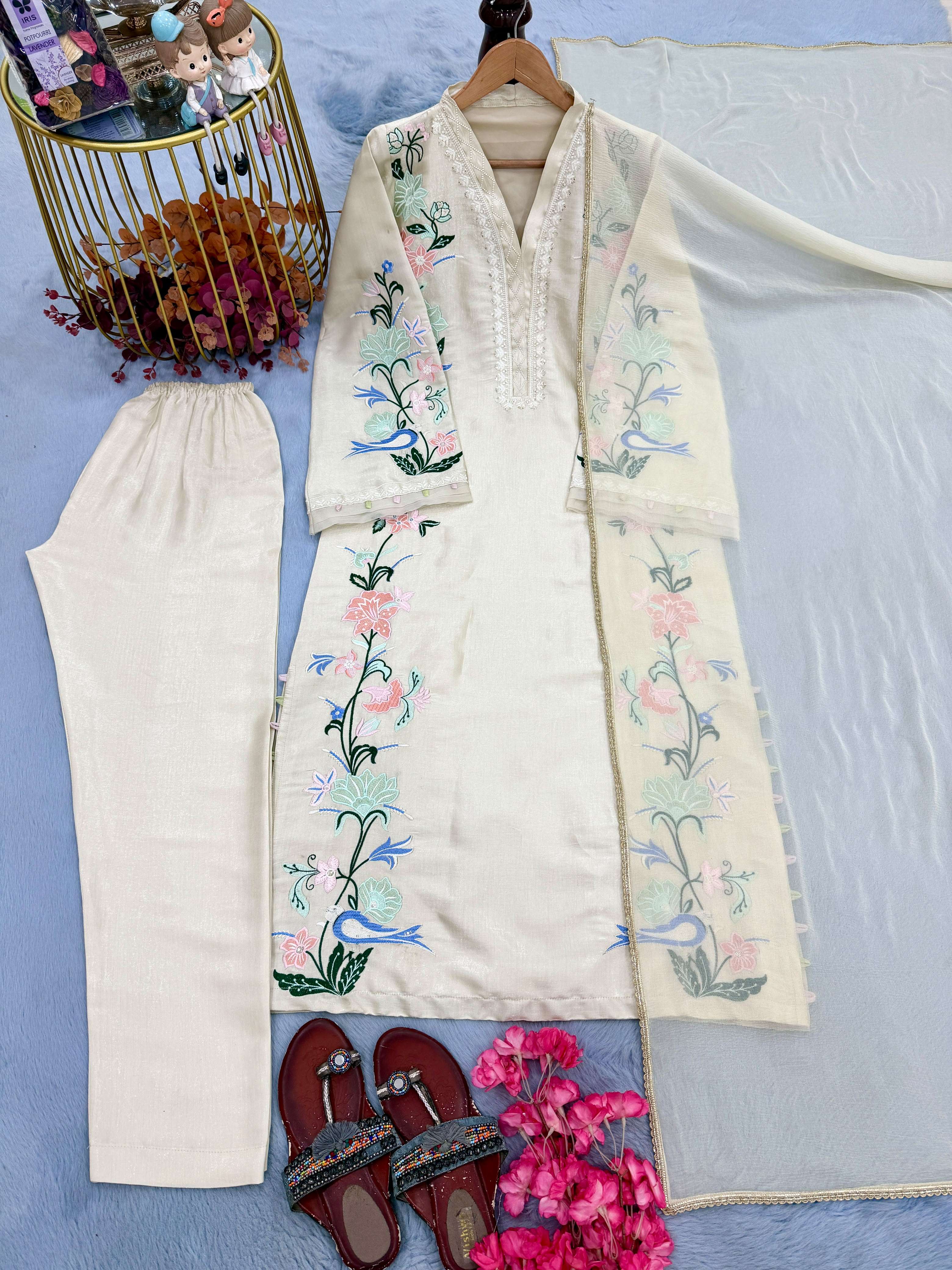 PD 1164 SILK BEAUTIFUL DESIGNER LOOK PARTY WEAR SUIT
