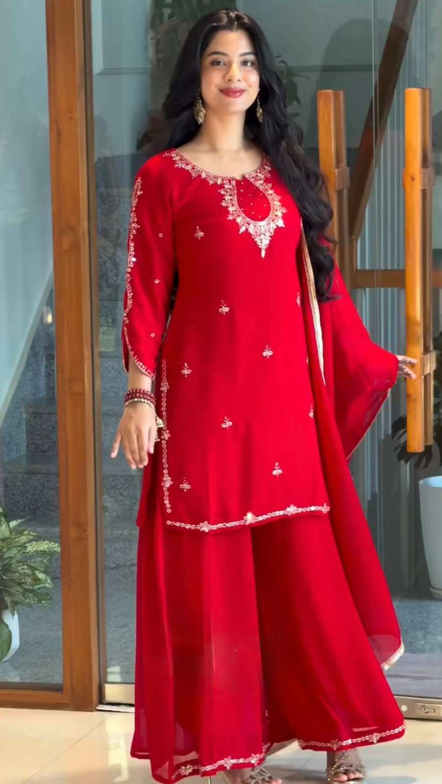 PD 1168 FOR GEORGETTE PREETY LOOK DESIGNER LADIES FUNCTION WEAR SUIT