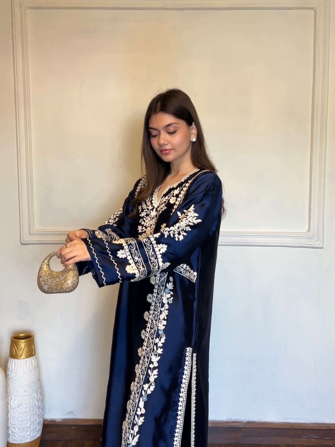 PD 1169 SATIN BEAUTIFUL DESIGNER LOOK PAKISTANI STYLE FUNCTION WEAR SUIT