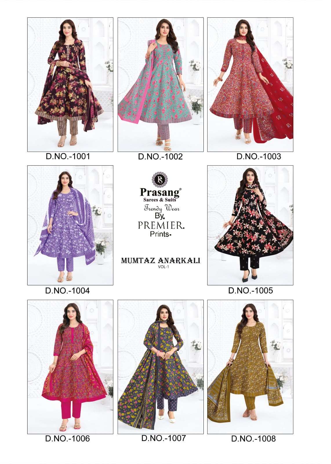 PRASANG SAREES AND SUITS MUMTAZ ANARKALI VOL 1 COTTON PRINTED READY MADE LADIES SUIT