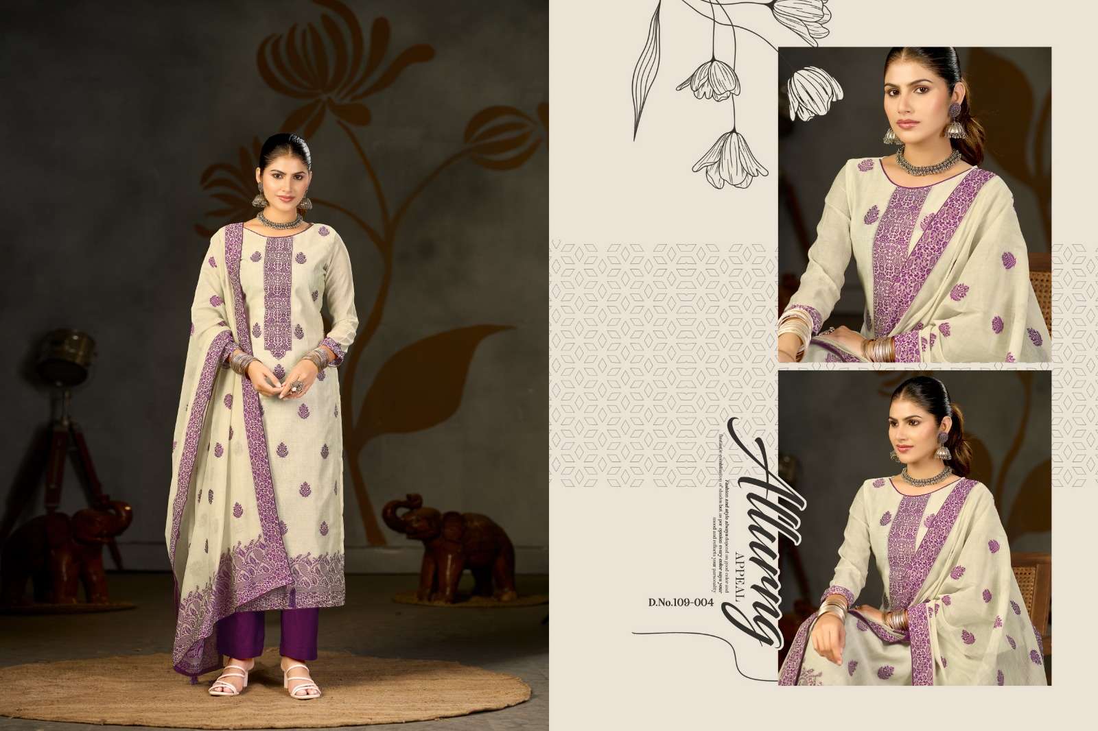 RADHIKA FASHION AZARA BANARASHI ADAH VOL 13 COTTON DESIGNER WORK SUIT
