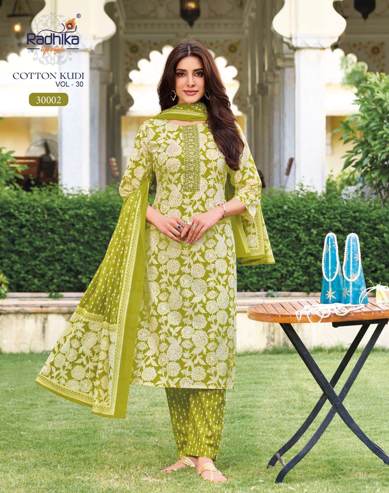 RADHIKA LIFESTYLE COTTON KUDI VOL 30 COTTON PRINTED KURTI WITH PANT& DUPPATTA SET