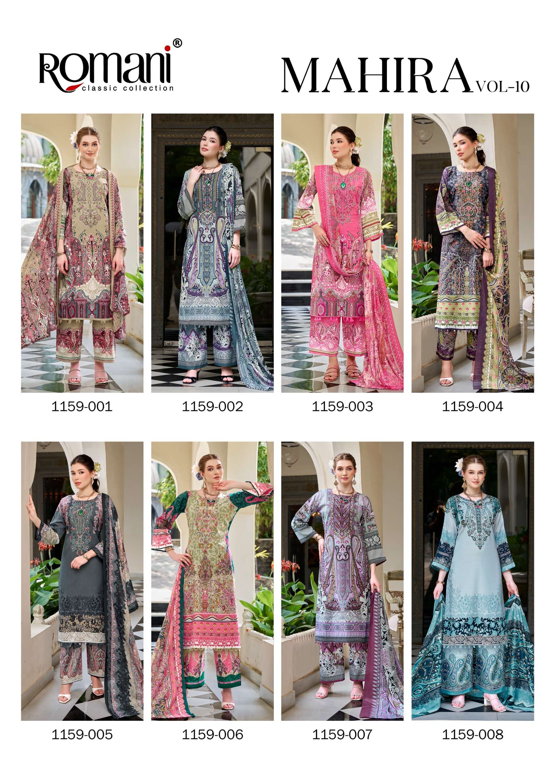 ROMANI MAHIRA VOL 10 COTTON DIGITAL PRINTS WITH FANCY WORK SUIT