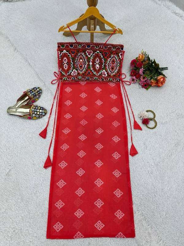 RTC 5691 FOR GEORGETTE MIRROR WORK DESIGNER NAVRATRI WEAR LADIES KURTI