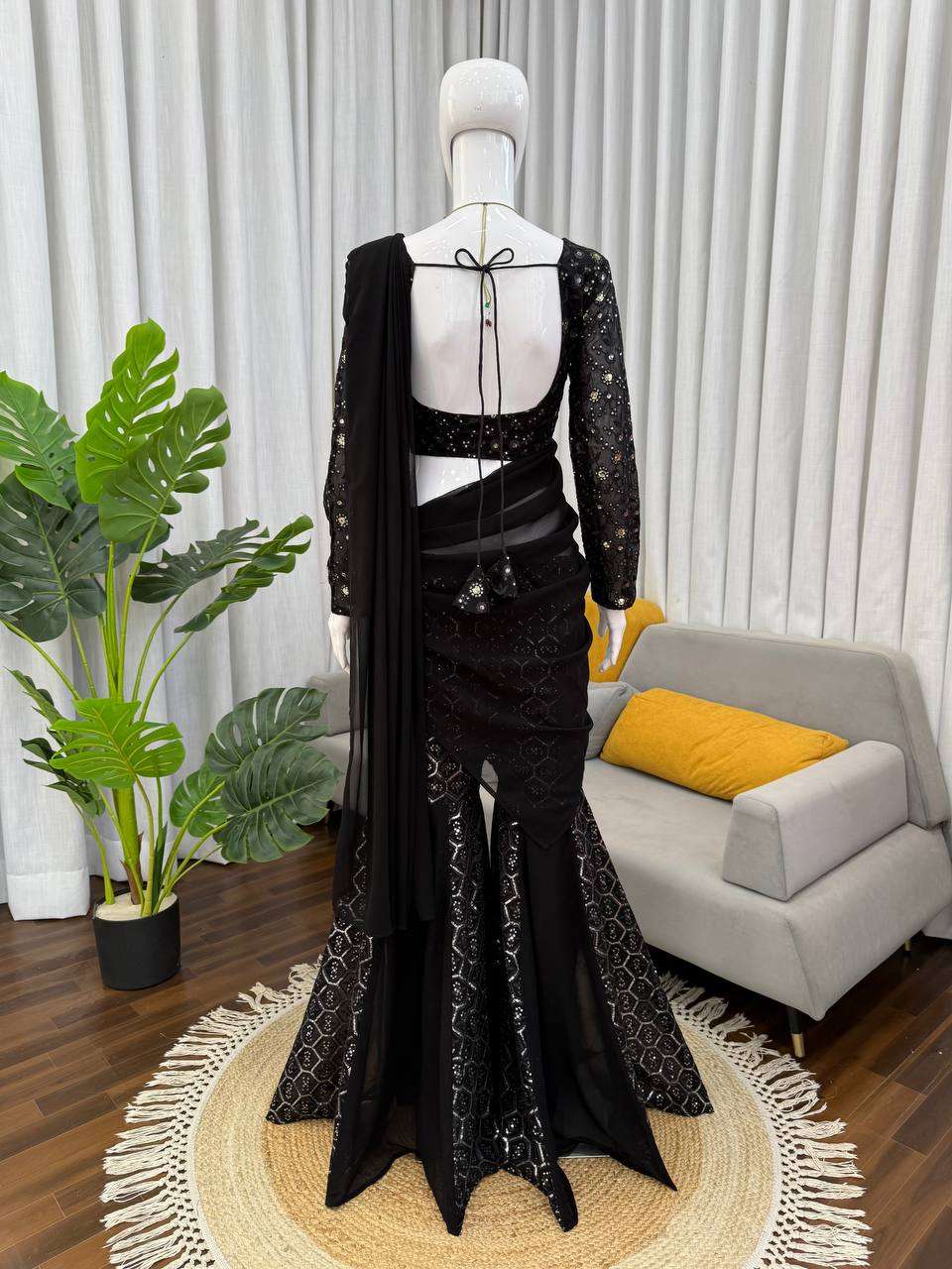 RTC 5994 FOX GEORGETTE SEQUENCE EMBROIDERY DESIGNER WORK WEDDING FUNCTION WEAR DRESS