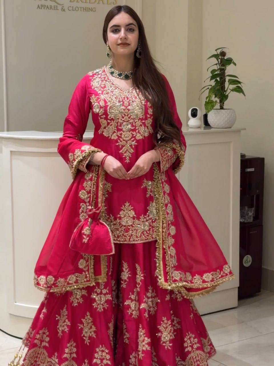 RTC 6041 SILK HEAVY DESIGNER WORK WEDDING FUNCTION WEAR SHARARA SUIT