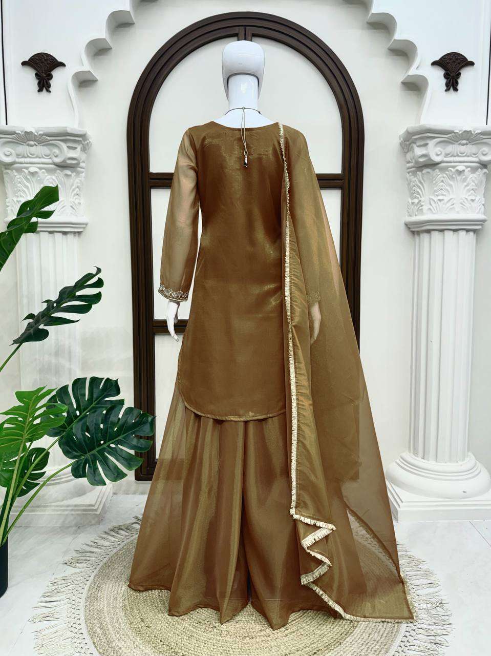 RTC 6065 SIMER FABRIC HEAVY SEQUENCE EMBROIDERY DESIGNER READY MADE FESTIVE WEAR SUIT