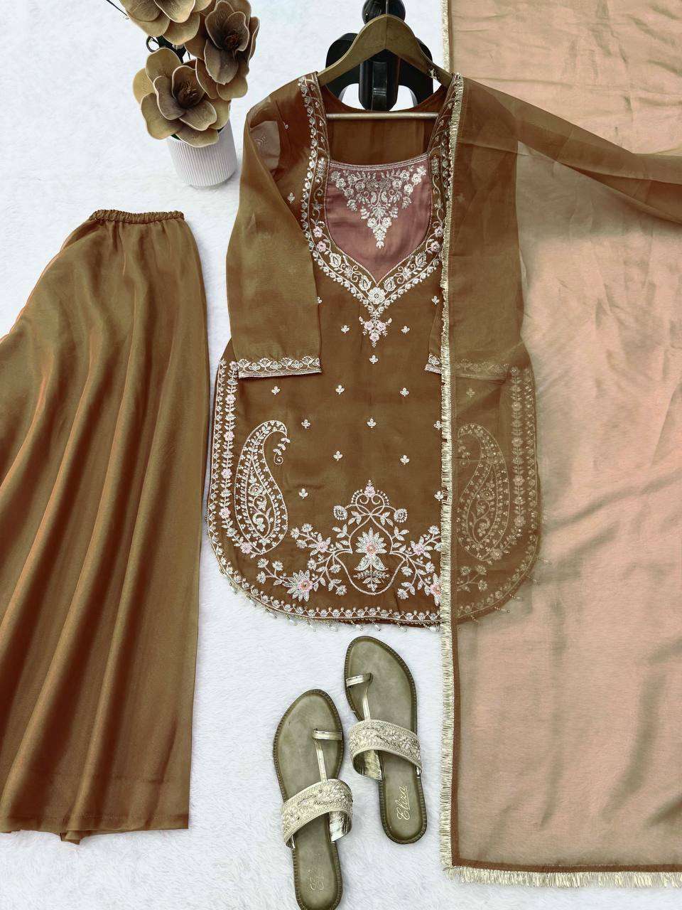 RTC 6065 SIMER FABRIC HEAVY SEQUENCE EMBROIDERY DESIGNER READY MADE FESTIVE WEAR SUIT