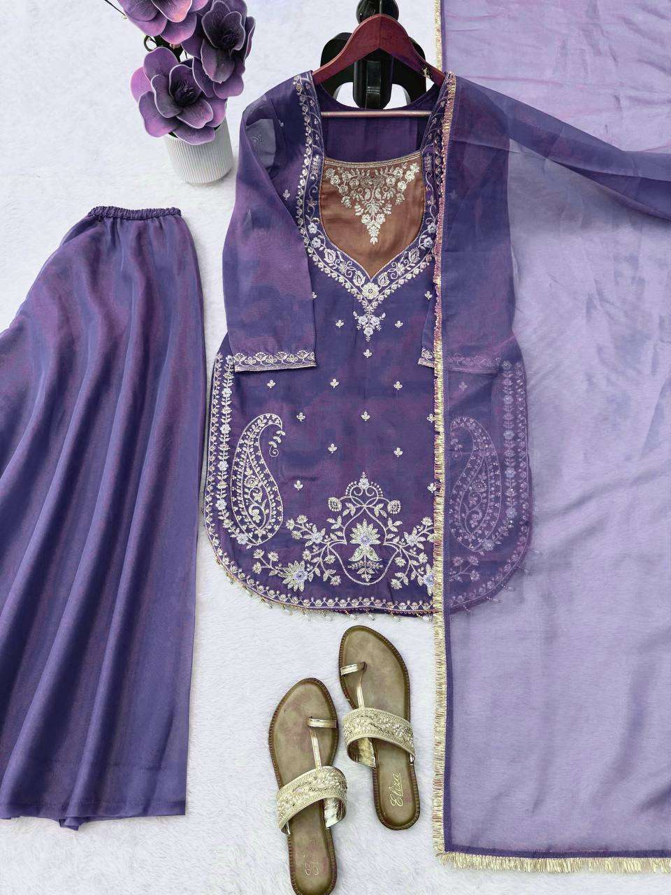 RTC 6065 SIMER FABRIC HEAVY SEQUENCE EMBROIDERY DESIGNER READY MADE FESTIVE WEAR SUIT