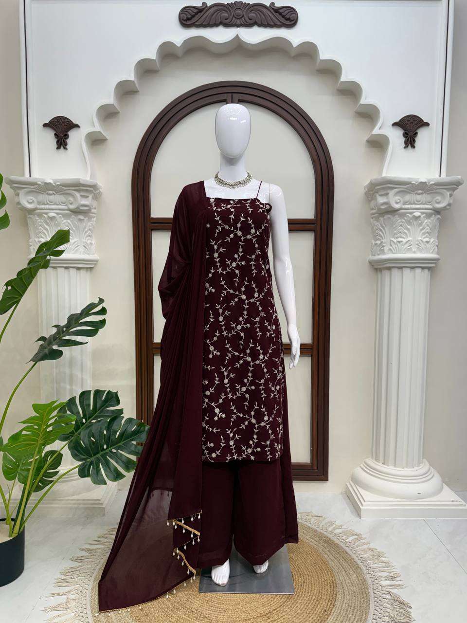 RTC 6067 GEORGETTE SEQUENCE EMBROIDERY DESIGNER WORK SUIT