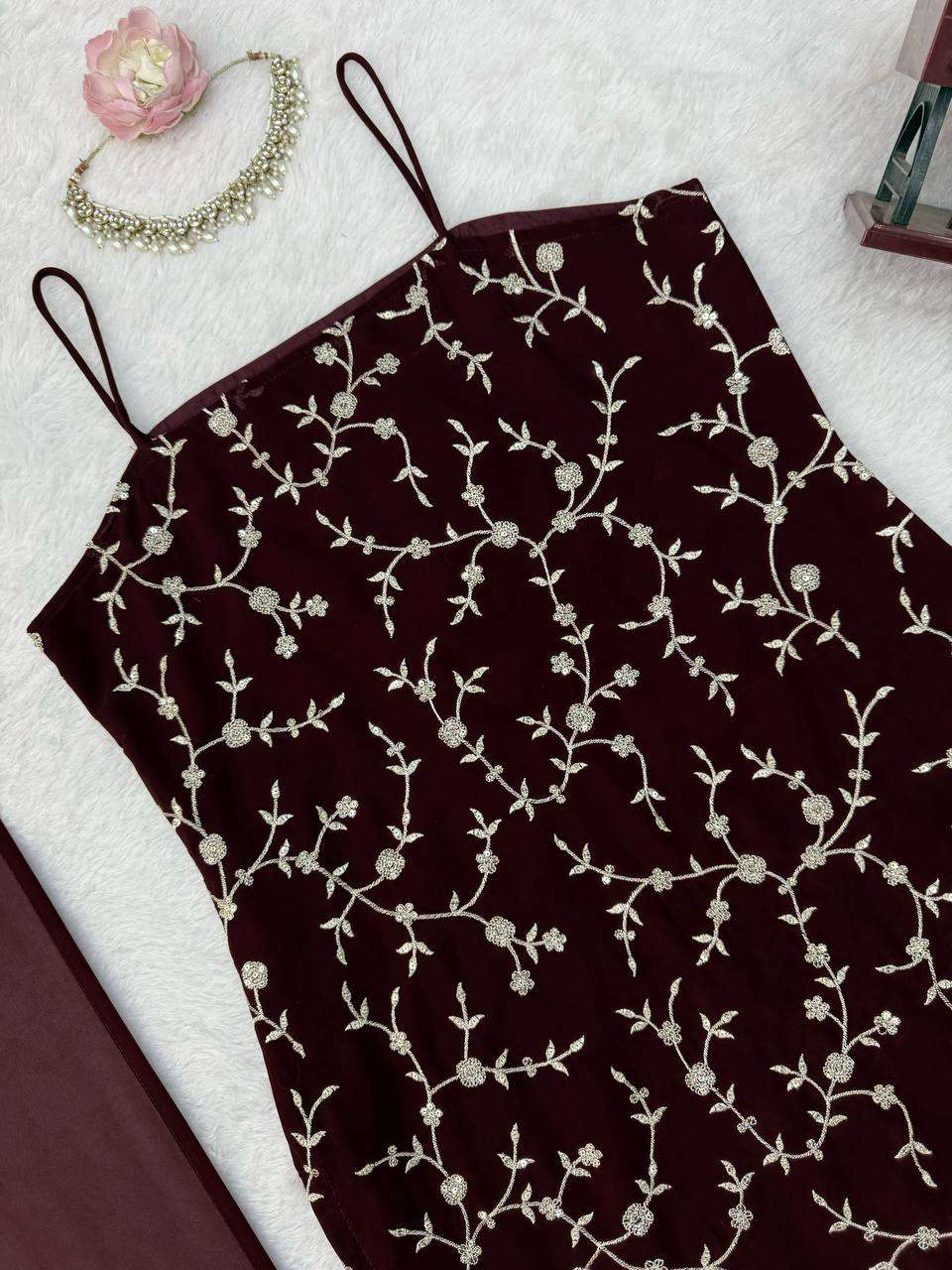 RTC 6067 GEORGETTE SEQUENCE EMBROIDERY DESIGNER WORK SUIT