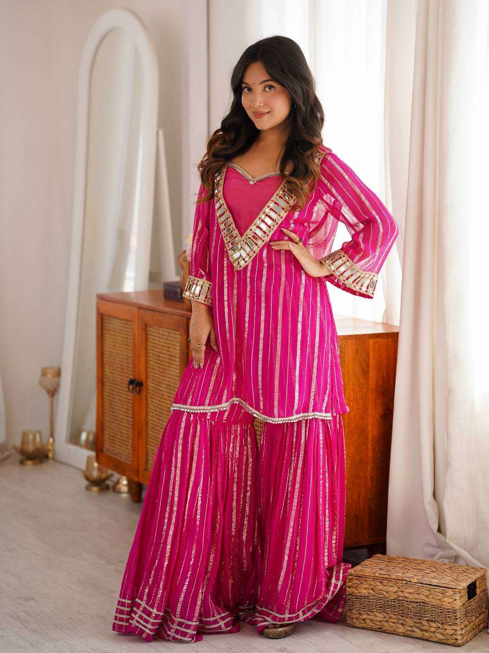 RTC 6068 FANCY BEAUTIFUL DESIGNER LOOK FESTIVE WEAR TOP WITH SHARARA SET