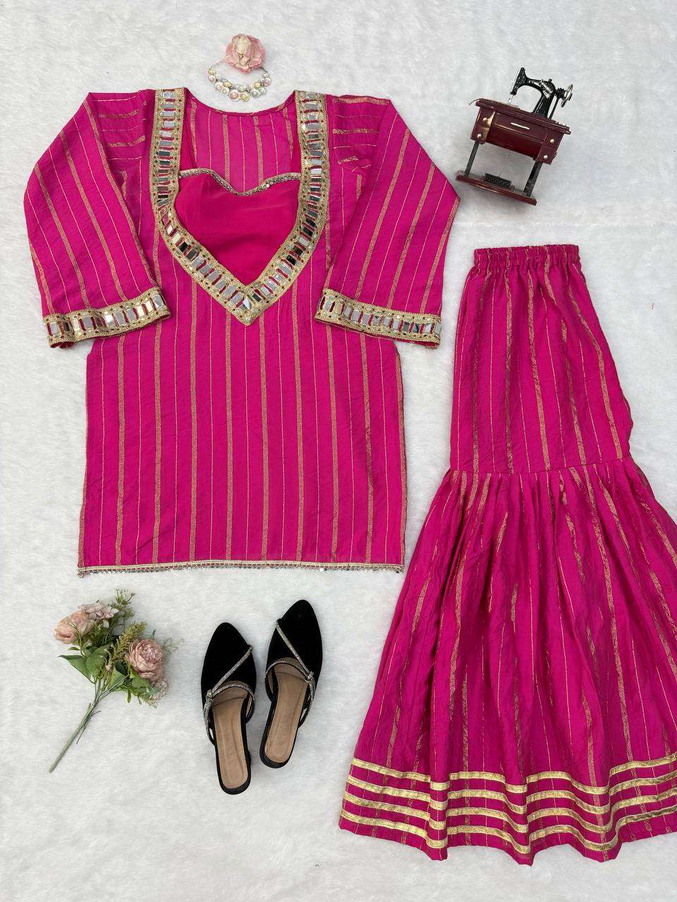RTC 6068 FANCY BEAUTIFUL DESIGNER LOOK FESTIVE WEAR TOP WITH SHARARA SET