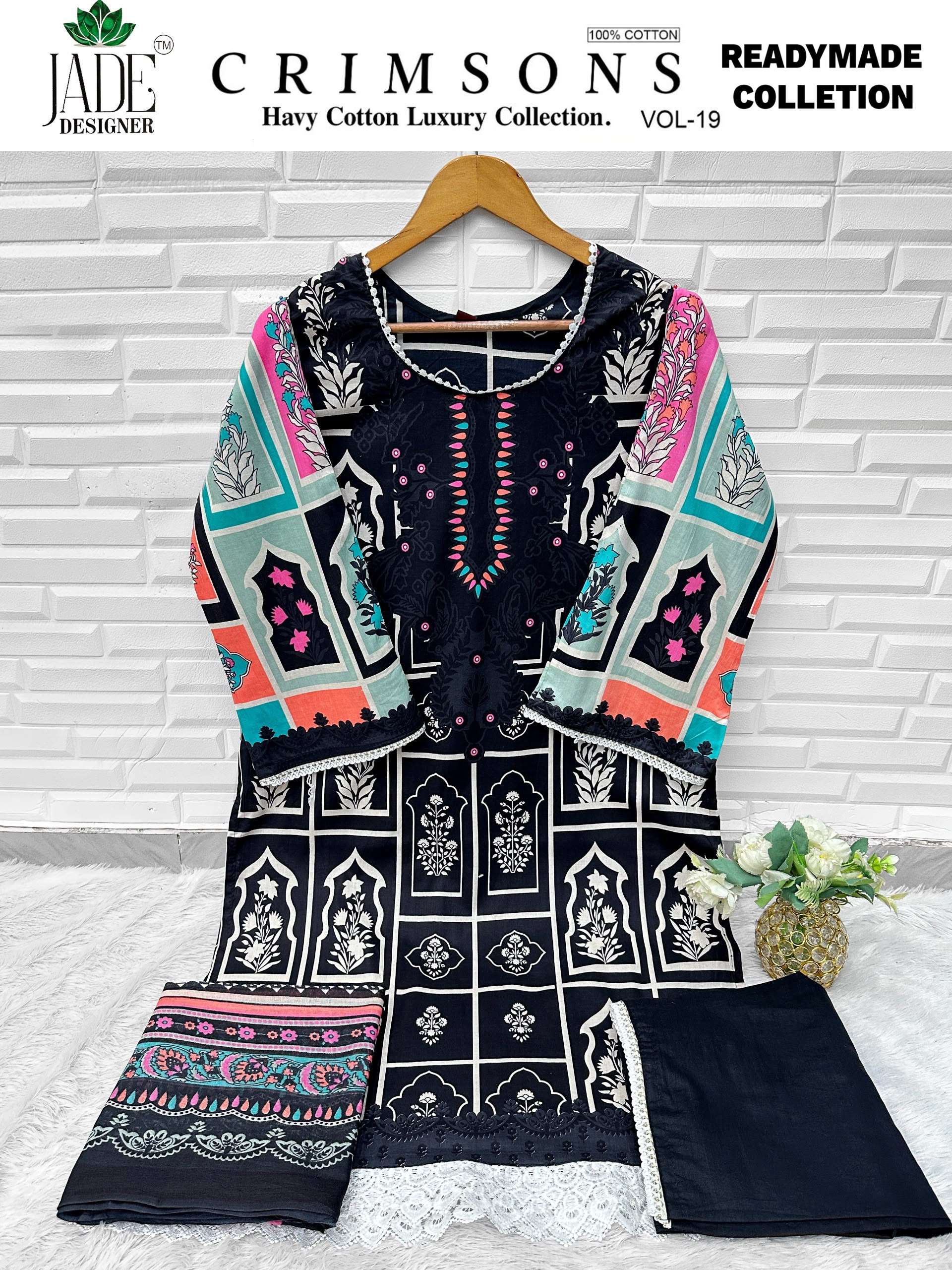 SAANVI TRENDS JADE CRIMSONS READY MADE COLLECTION VOL 19