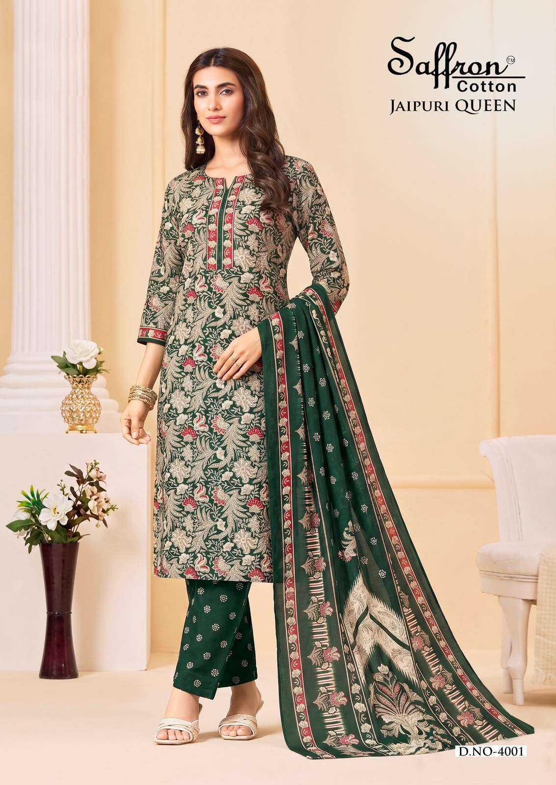 SAFFRON COTTON JAIPURI KARACHI QUEEN VOL 4 COTTON DIGITAL PRINTS SALWAR SUIT