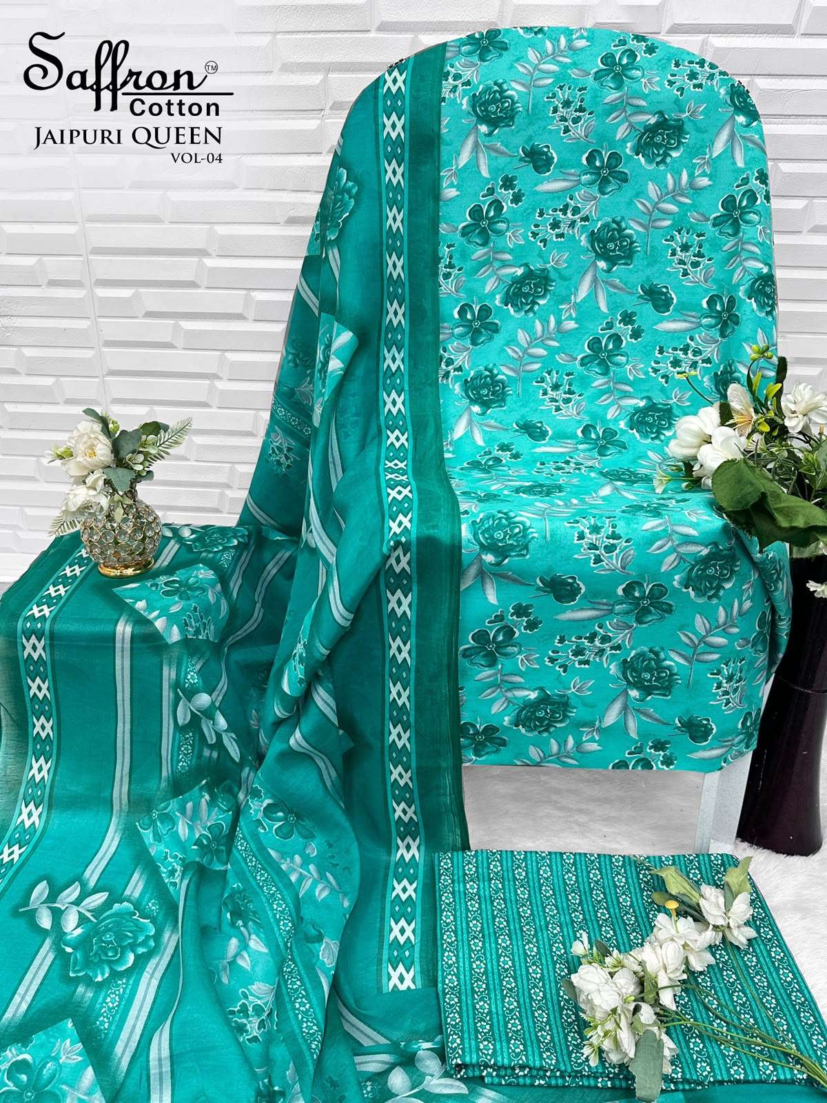 SAFFRON COTTON JAIPURI KARACHI QUEEN VOL 4 COTTON DIGITAL PRINTS SALWAR SUIT