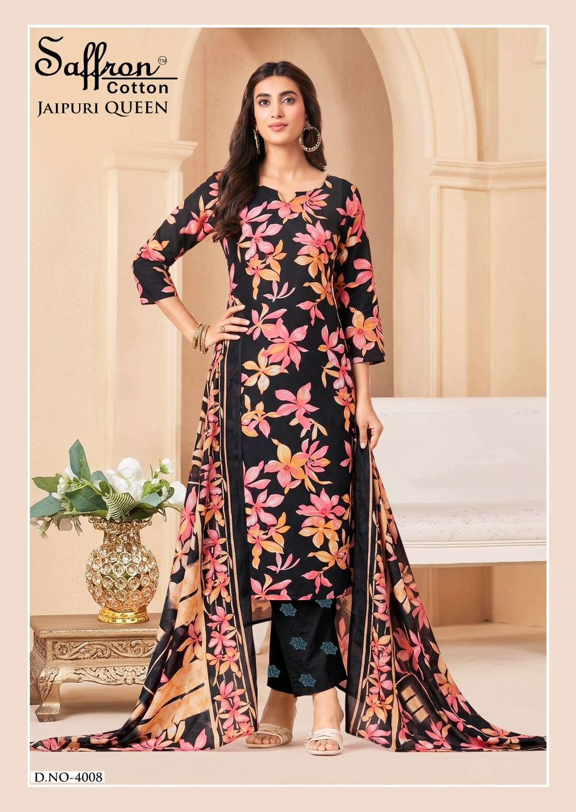 SAFFRON COTTON JAIPURI KARACHI QUEEN VOL 4 COTTON DIGITAL PRINTS SALWAR SUIT