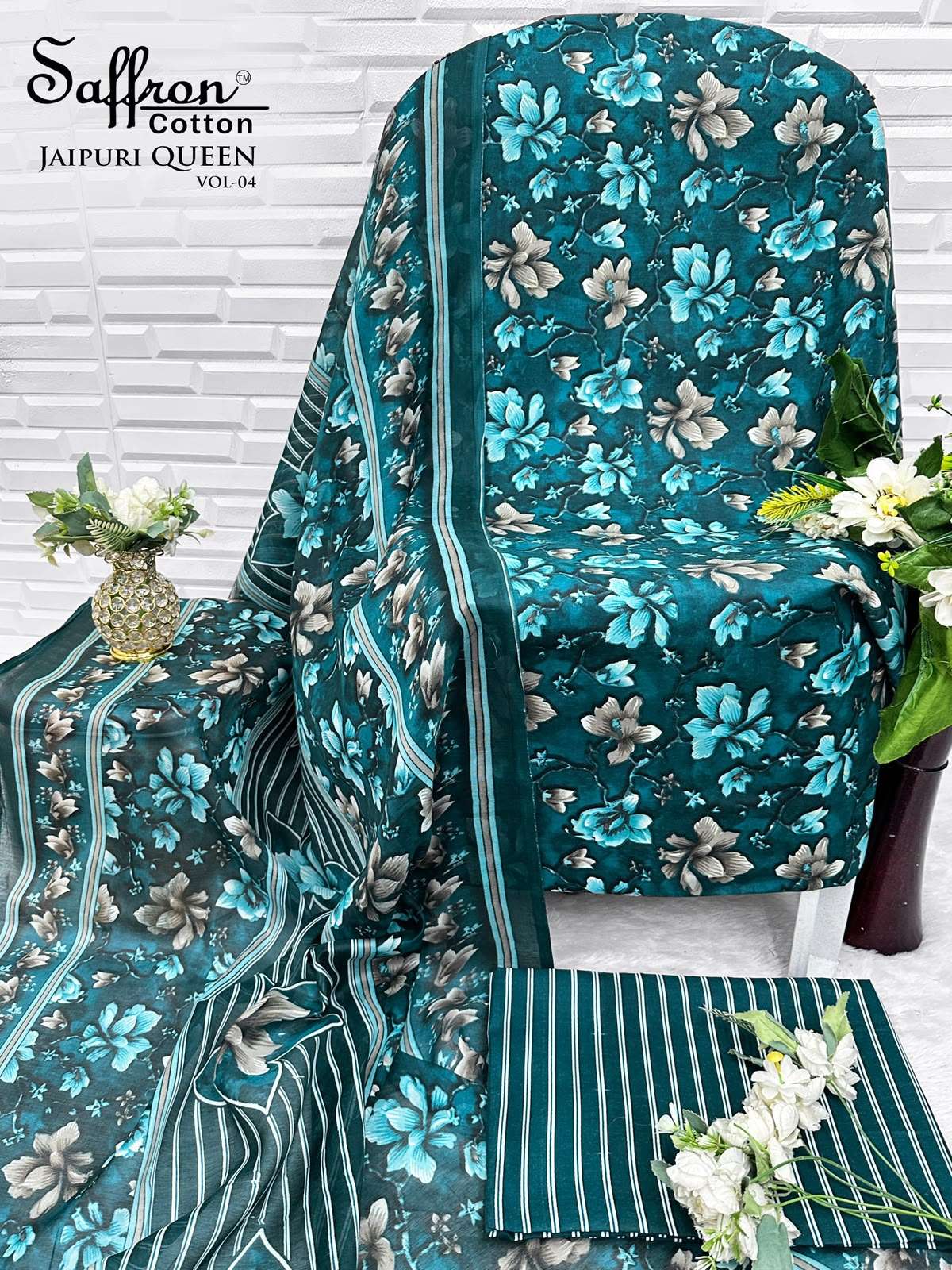 SAFFRON COTTON JAIPURI KARACHI QUEEN VOL 4 COTTON DIGITAL PRINTS SALWAR SUIT