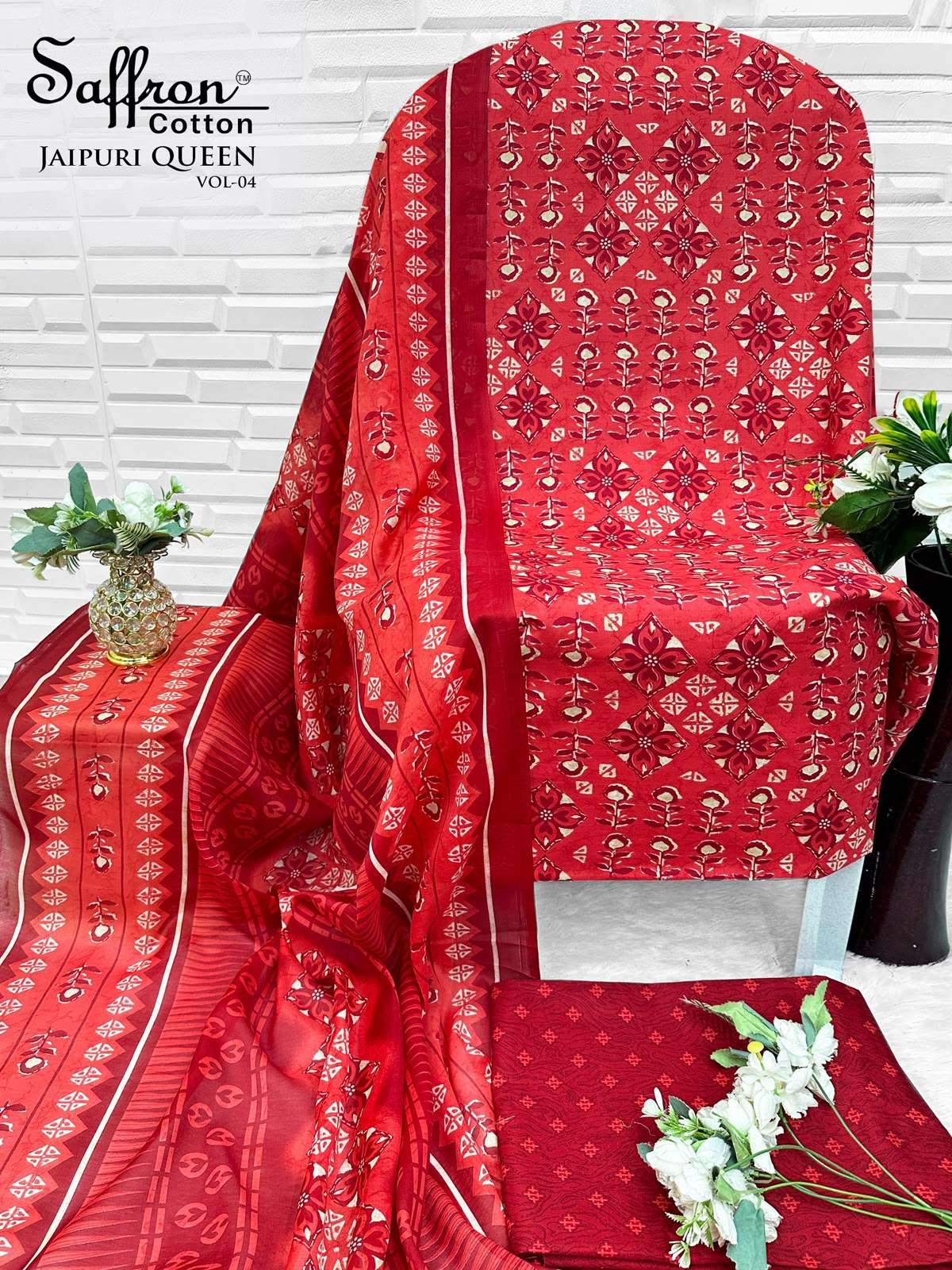 SAFFRON COTTON JAIPURI KARACHI QUEEN VOL 4 COTTON DIGITAL PRINTS SALWAR SUIT