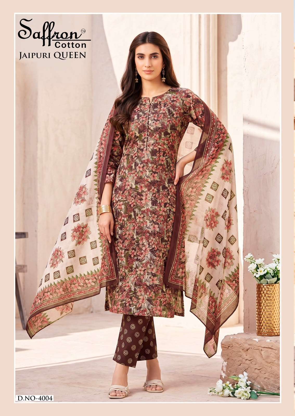 SAFFRON COTTON JAIPURI KARACHI QUEEN VOL 4 COTTON DIGITAL PRINTS SALWAR SUIT