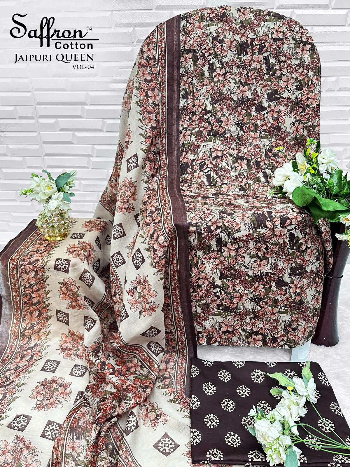 SAFFRON COTTON JAIPURI KARACHI QUEEN VOL 4 COTTON DIGITAL PRINTS SALWAR SUIT