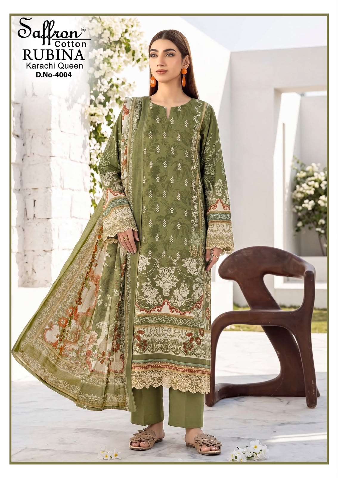 SAFFRON COTTON RUBINA KARACHI QUEEN VOL 4 COTTON DIGITAL PRINTS SALWAR SUIT