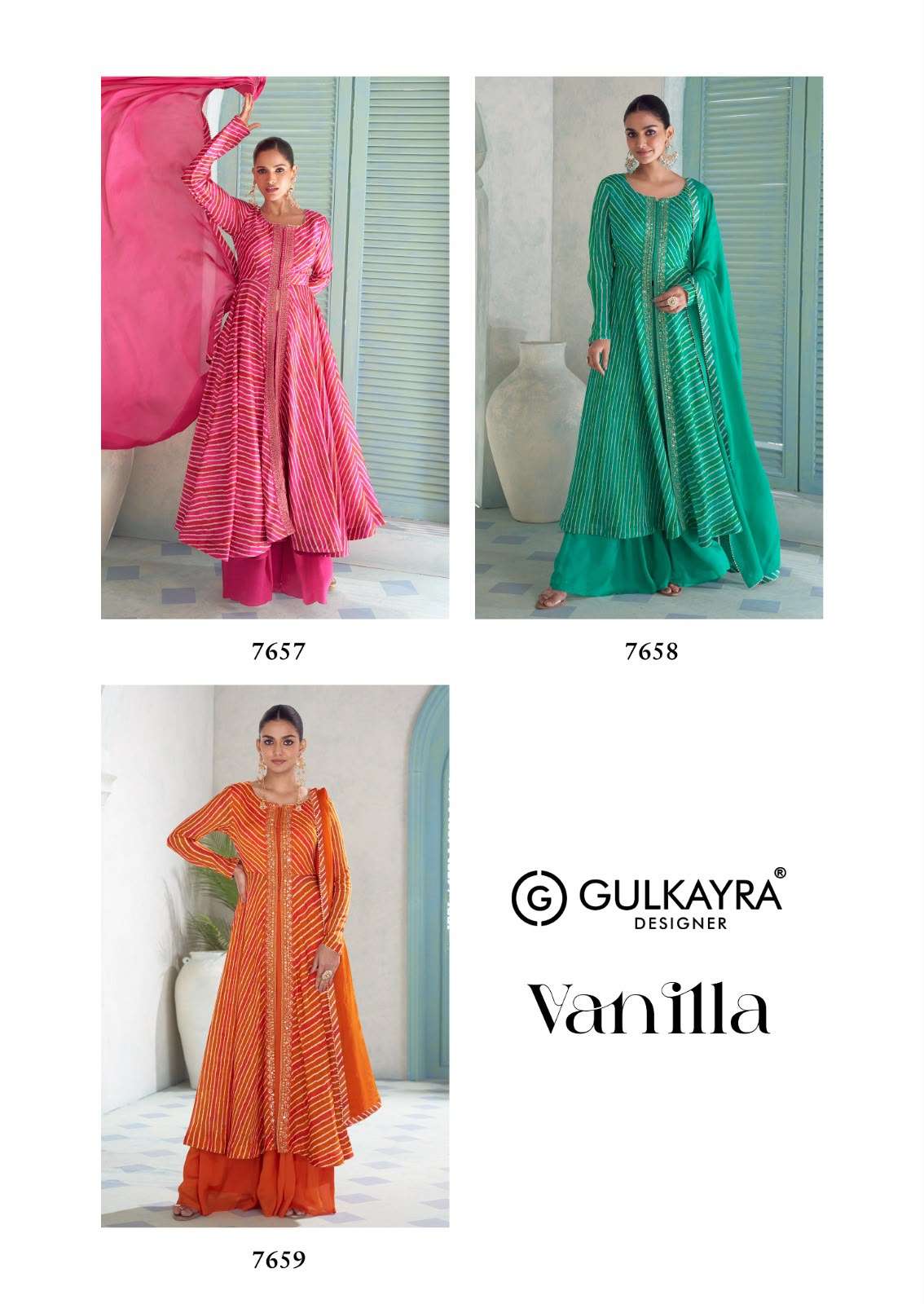 SAYURI DESIGNER VANILLA DESIGNER WORK HEAVY FESTIVE WEAR LADIES SUIT