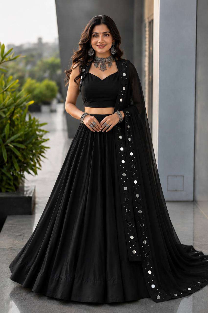 SC 344 COTTON MIRROR WORK DESIGNER BEAUTIFUL LOOK FESTIVE WEAR LEHENGA CHOLI 