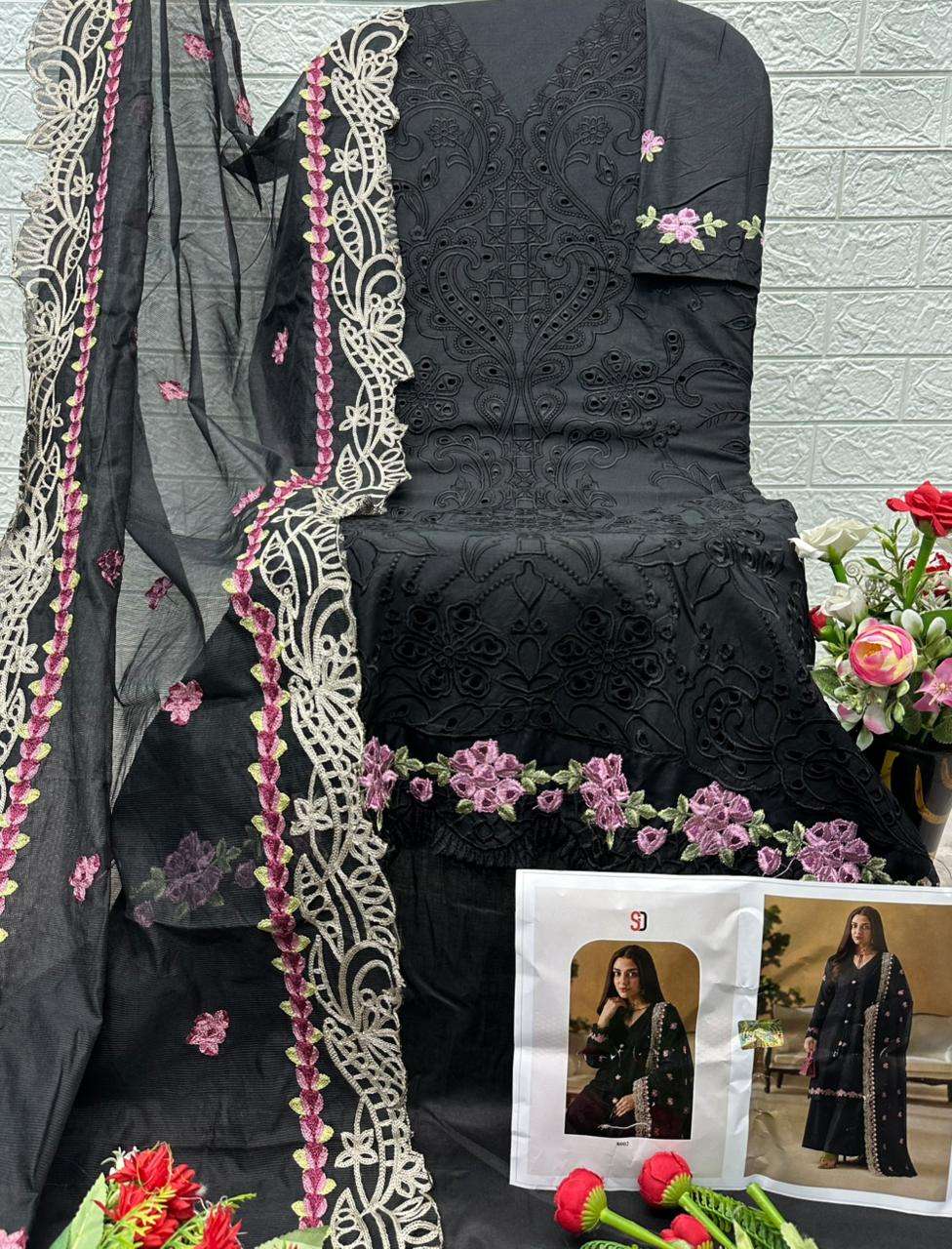 SHRADDHA DESIGNER ELAF PREMIUM VOL 1 COTTON EMBROIDERED DESIGNER WORK SUIT