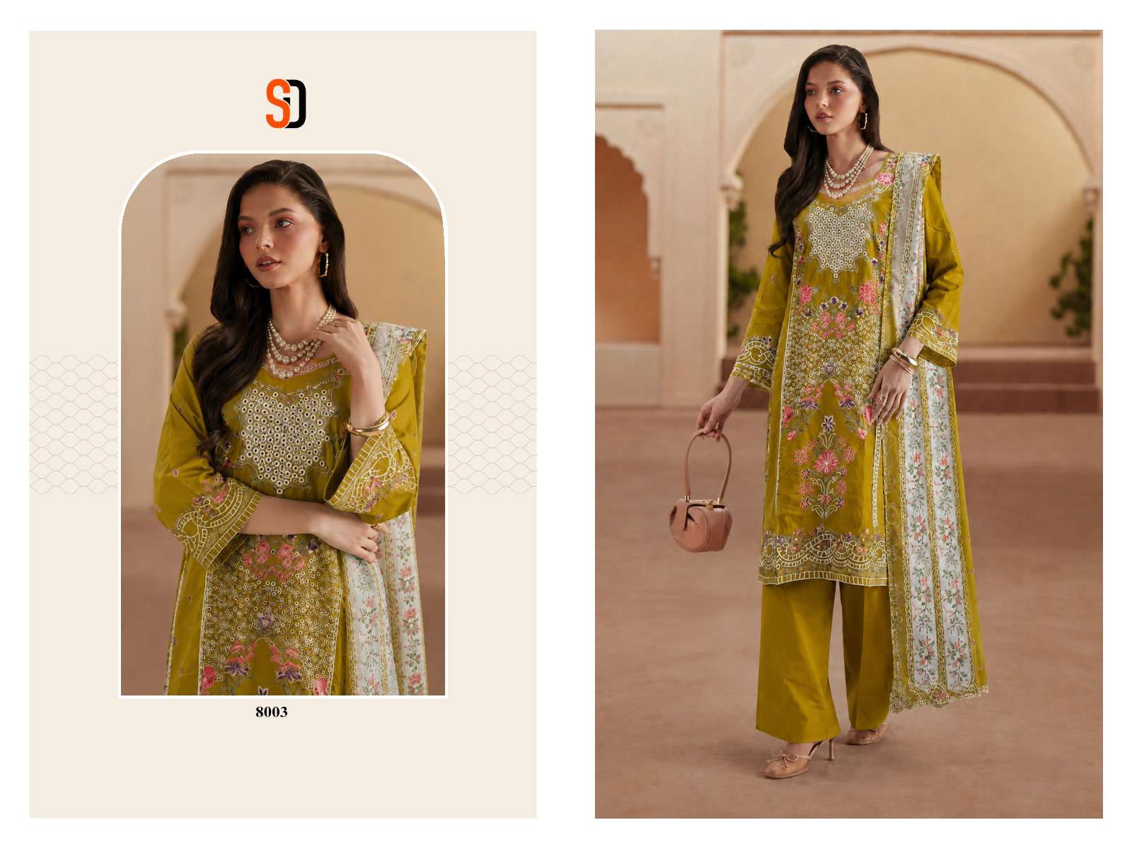 SHRADDHA DESIGNER ELAF PREMIUM VOL 1 COTTON EMBROIDERED DESIGNER WORK SUIT