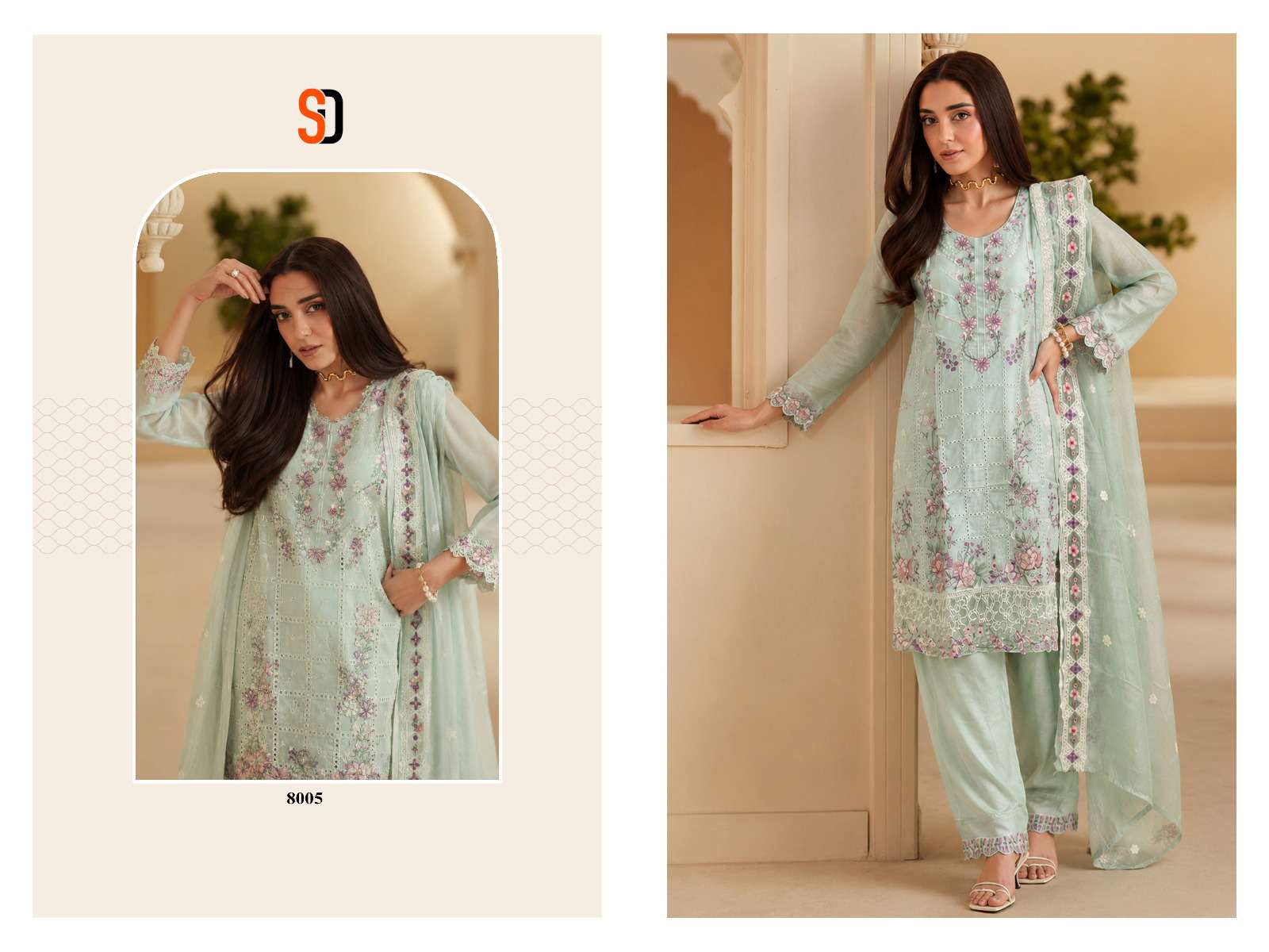 SHRADDHA DESIGNER ELAF PREMIUM VOL 1 COTTON EMBROIDERED DESIGNER WORK SUIT