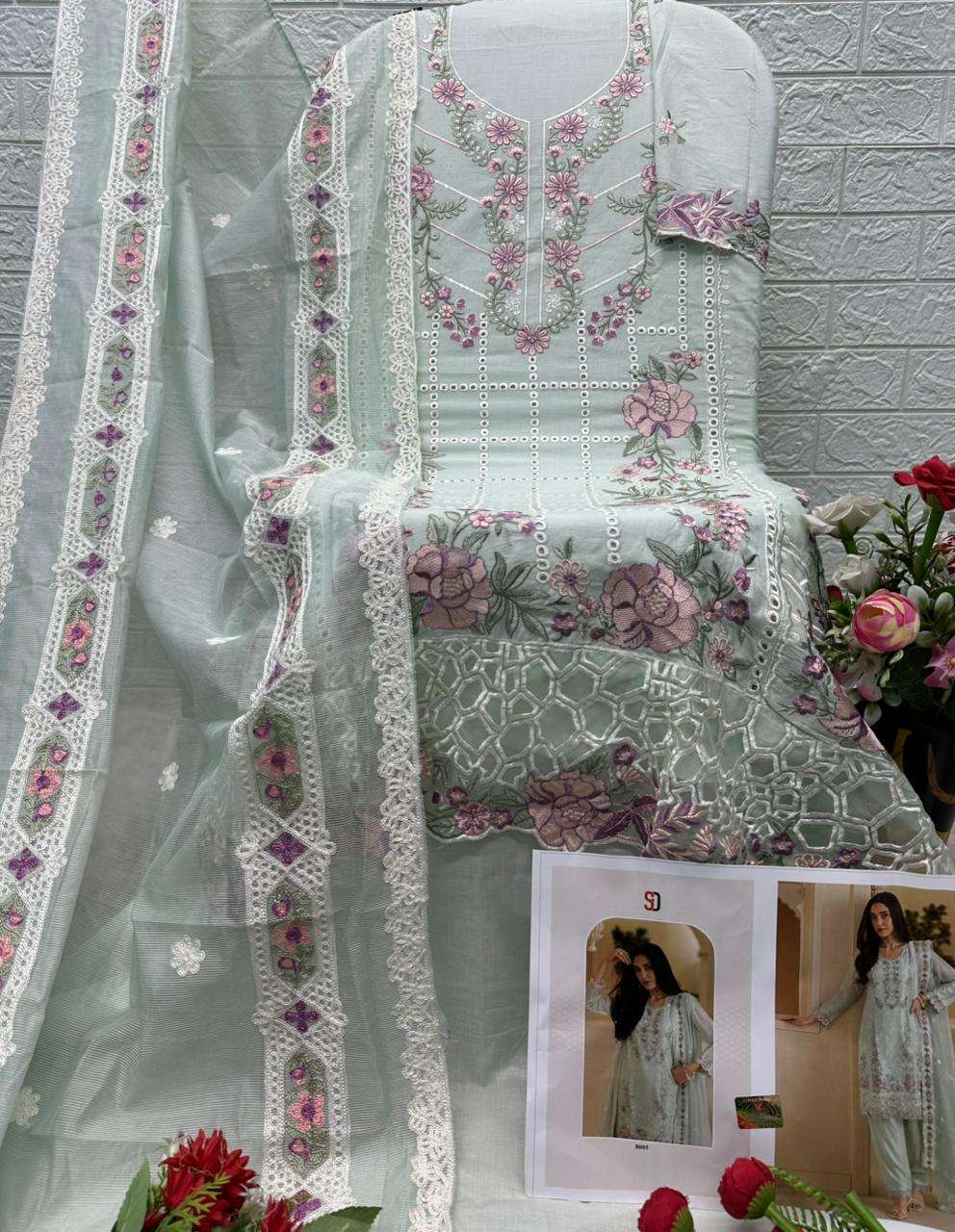SHRADDHA DESIGNER ELAF PREMIUM VOL 1 COTTON EMBROIDERED DESIGNER WORK SUIT