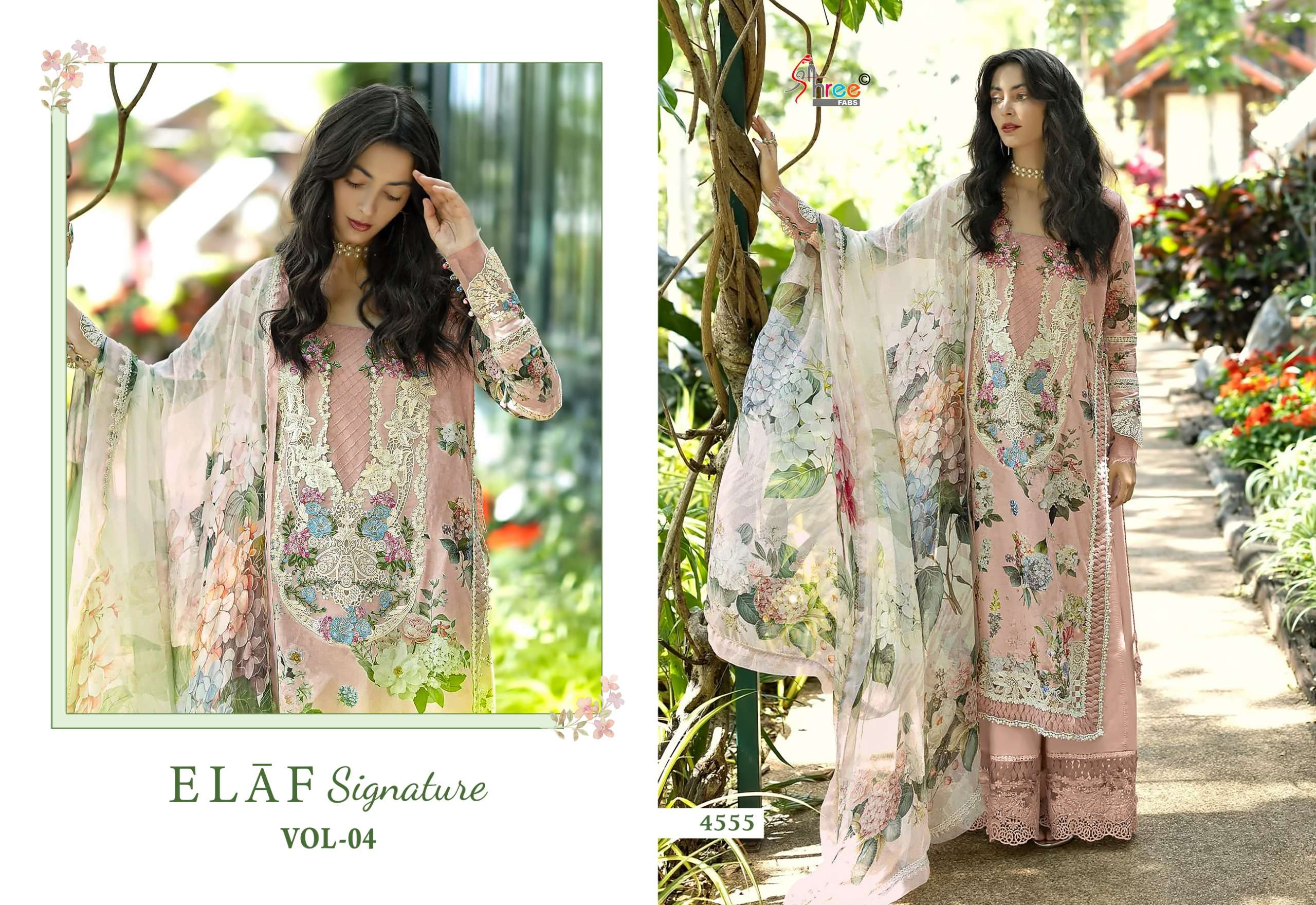 SHREE FABS ELAF SIGNATURE VOL 4 COTTON PRINT WITH PATCH EMBROIDERY WORK SUIT