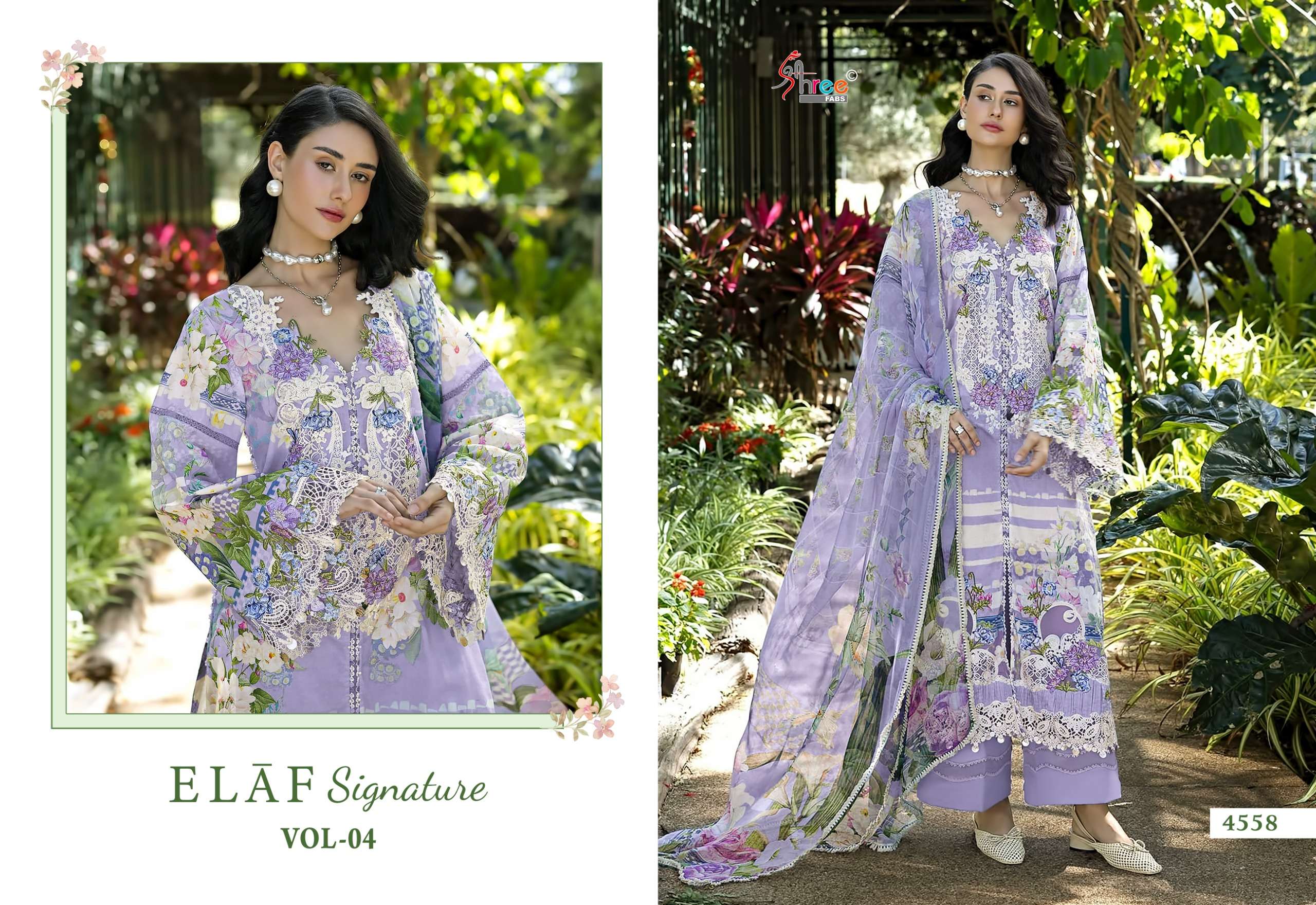 SHREE FABS ELAF SIGNATURE VOL 4 COTTON PRINT WITH PATCH EMBROIDERY WORK SUIT