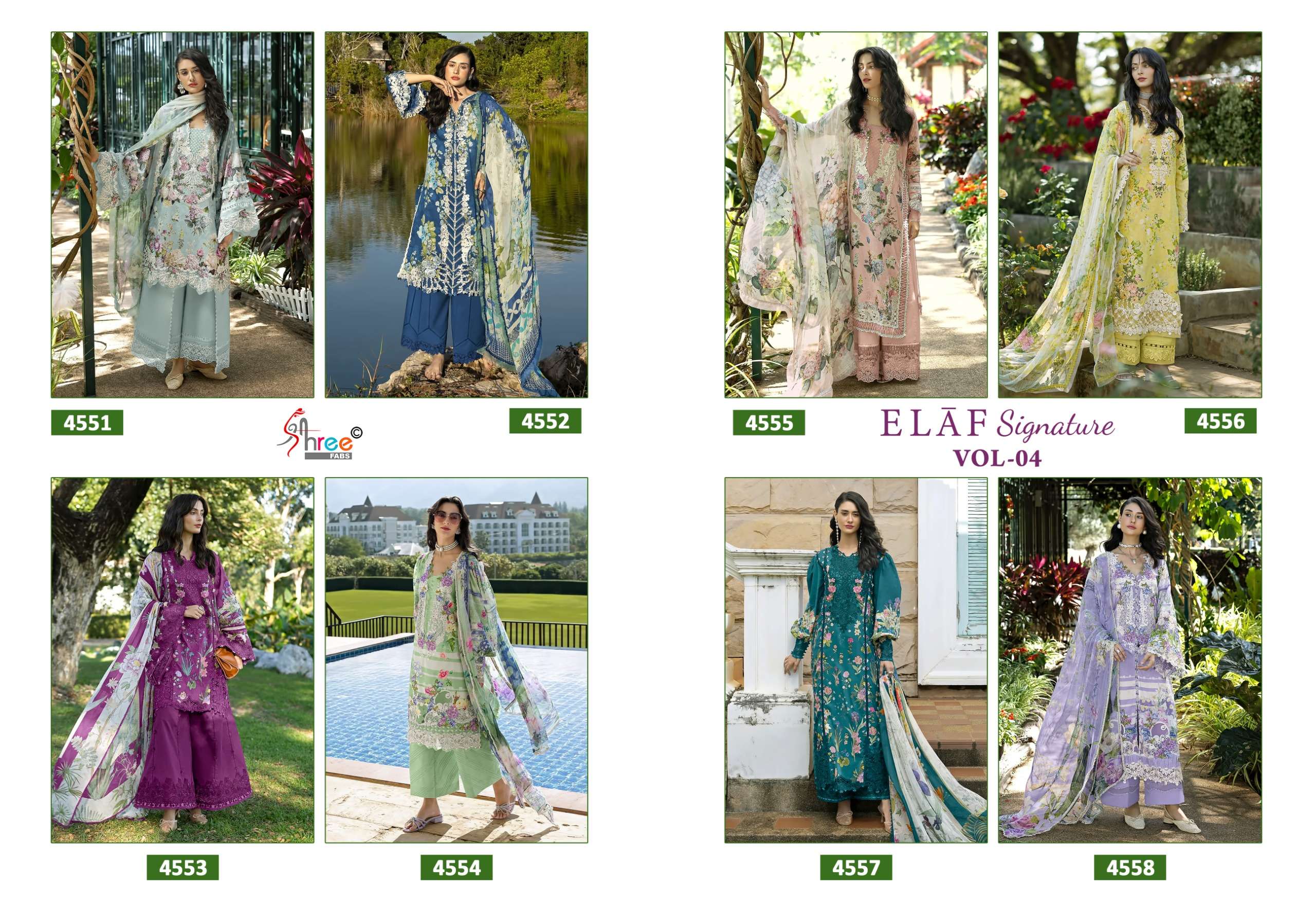 SHREE FABS ELAF SIGNATURE VOL 4 COTTON PRINT WITH PATCH EMBROIDERY WORK SUIT